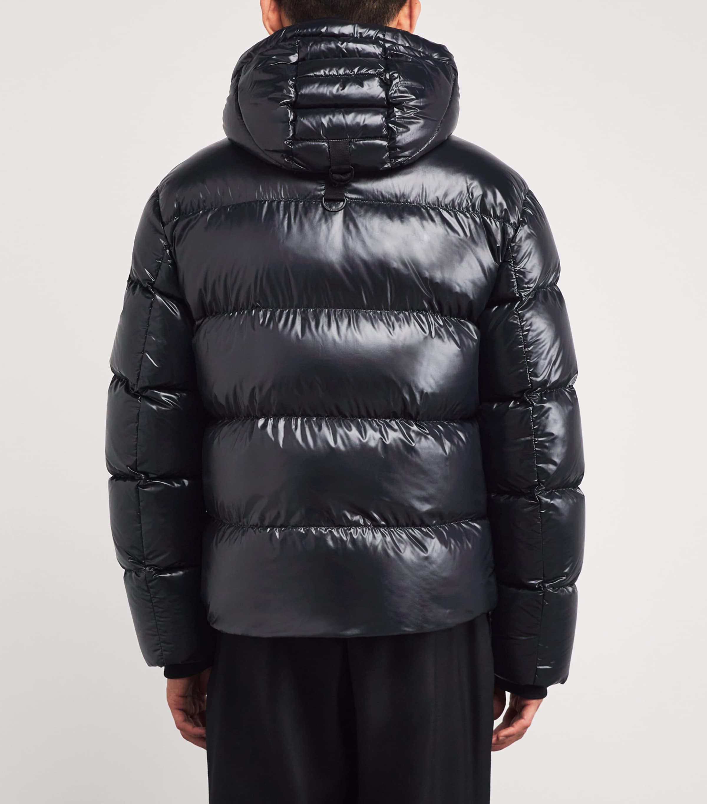 Down Shiny Puffer Jacket BLK W/BLK SH - 305 Image 4