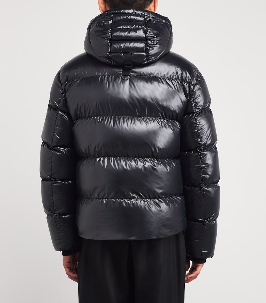 Down Shiny Puffer Jacket BLK W/BLK SH - 305 Image 4