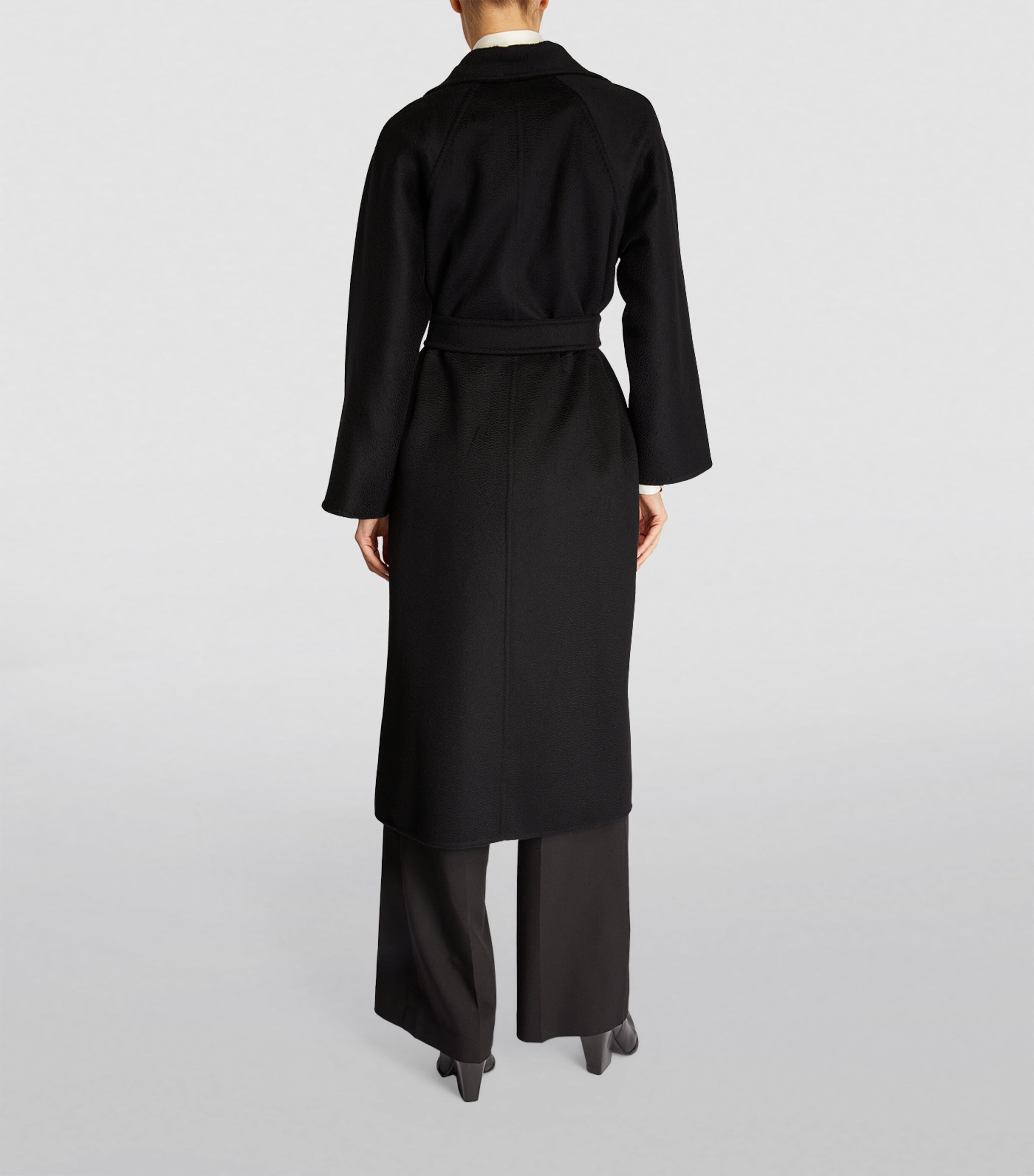 Cashmere Ludmilla Wrap Coat BLACK Image 4