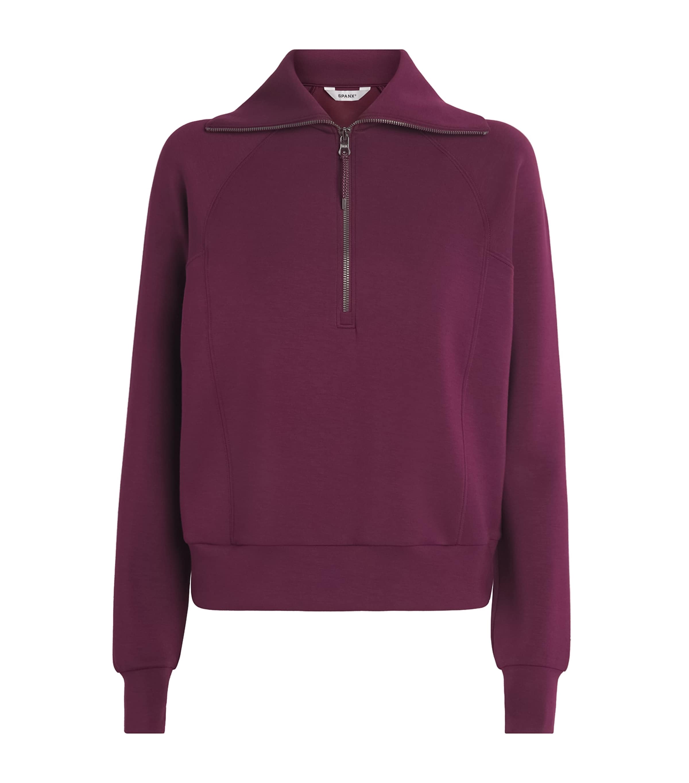 SPANX Womens SPANX AirEssentials Half-Zip Sweater Plum Berry Image 1