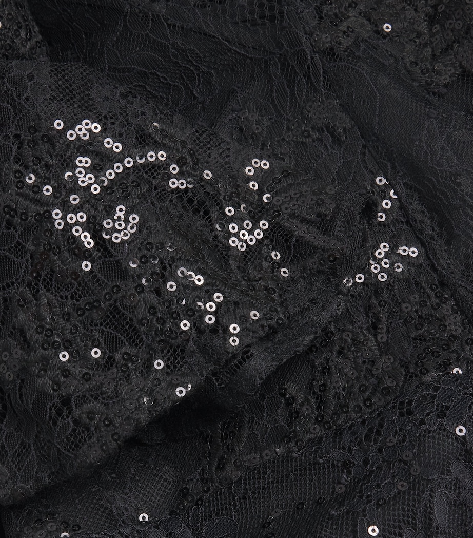 Lace Maxi Dress BLACK Image 5