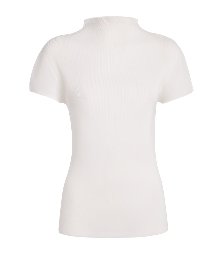 Pleats Please Issey Miyake Womens High-Neck Mist Basics T-Shirt Image 1