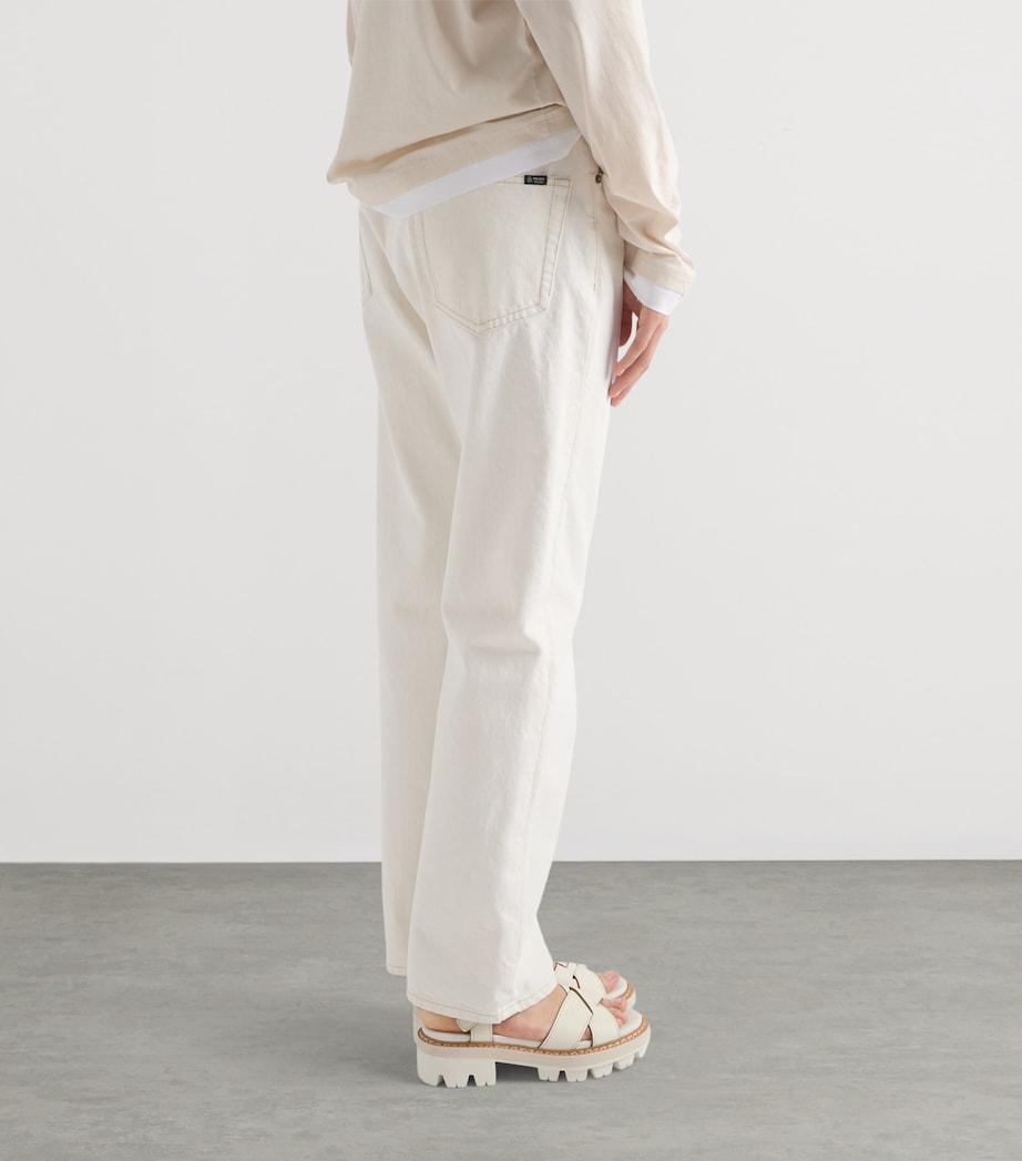 Prada Lambskin Platform Sandals 55 Neutral Image 2