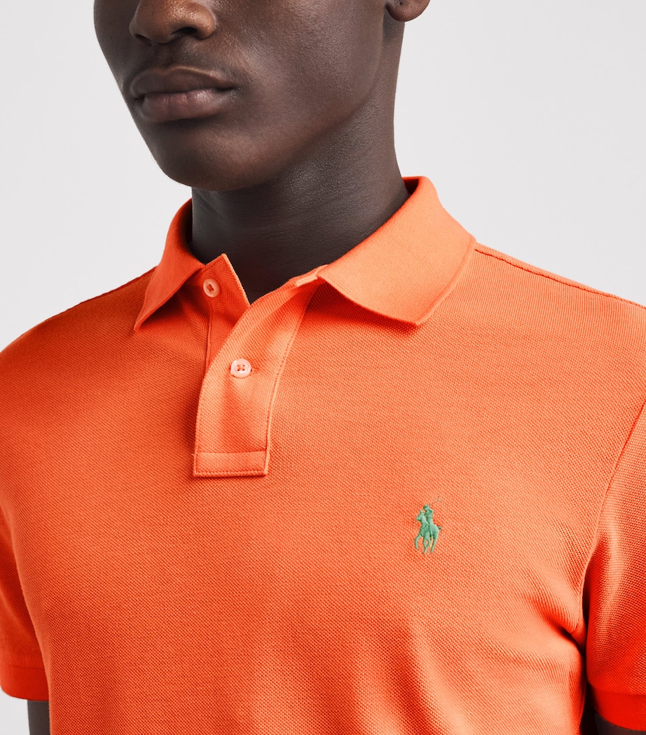 Polo Ralph Lauren Mens Cotton Mesh Custom-Fit Polo Shirt Pompano Image 3