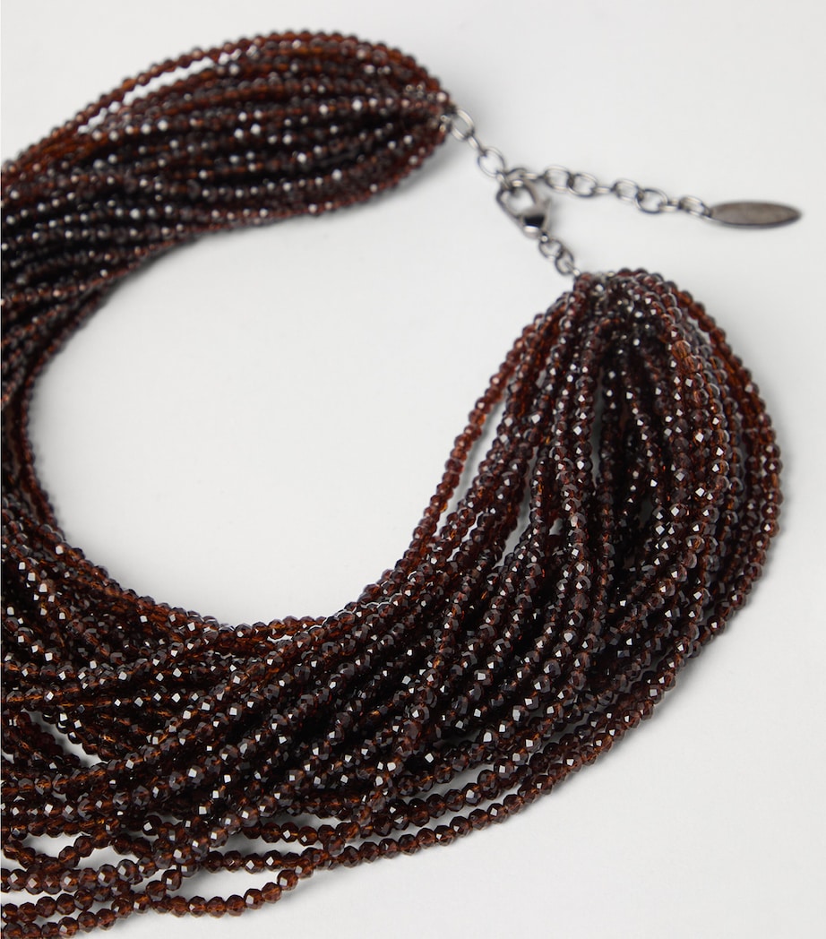 Sterling Silver Beaded Necklace CMORO Image 2