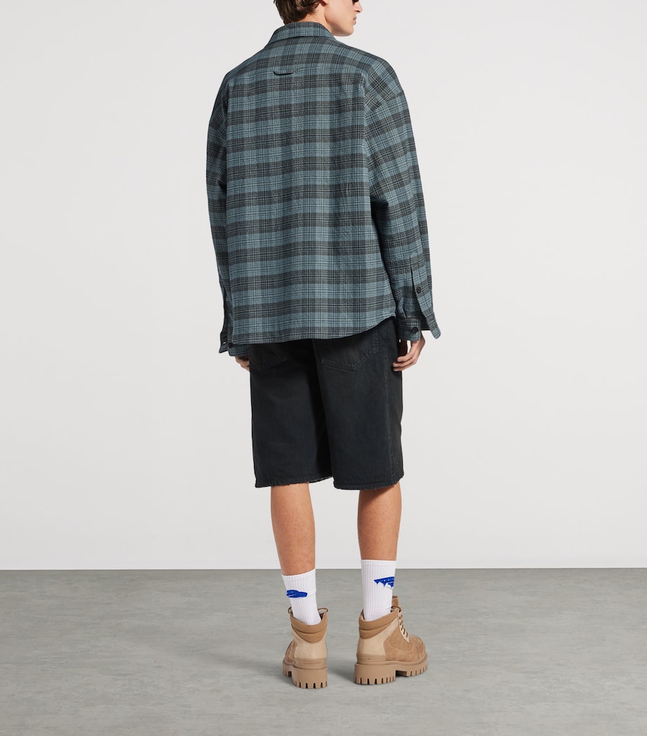 Balenciaga Mens Check Padded Overshirt Image 3