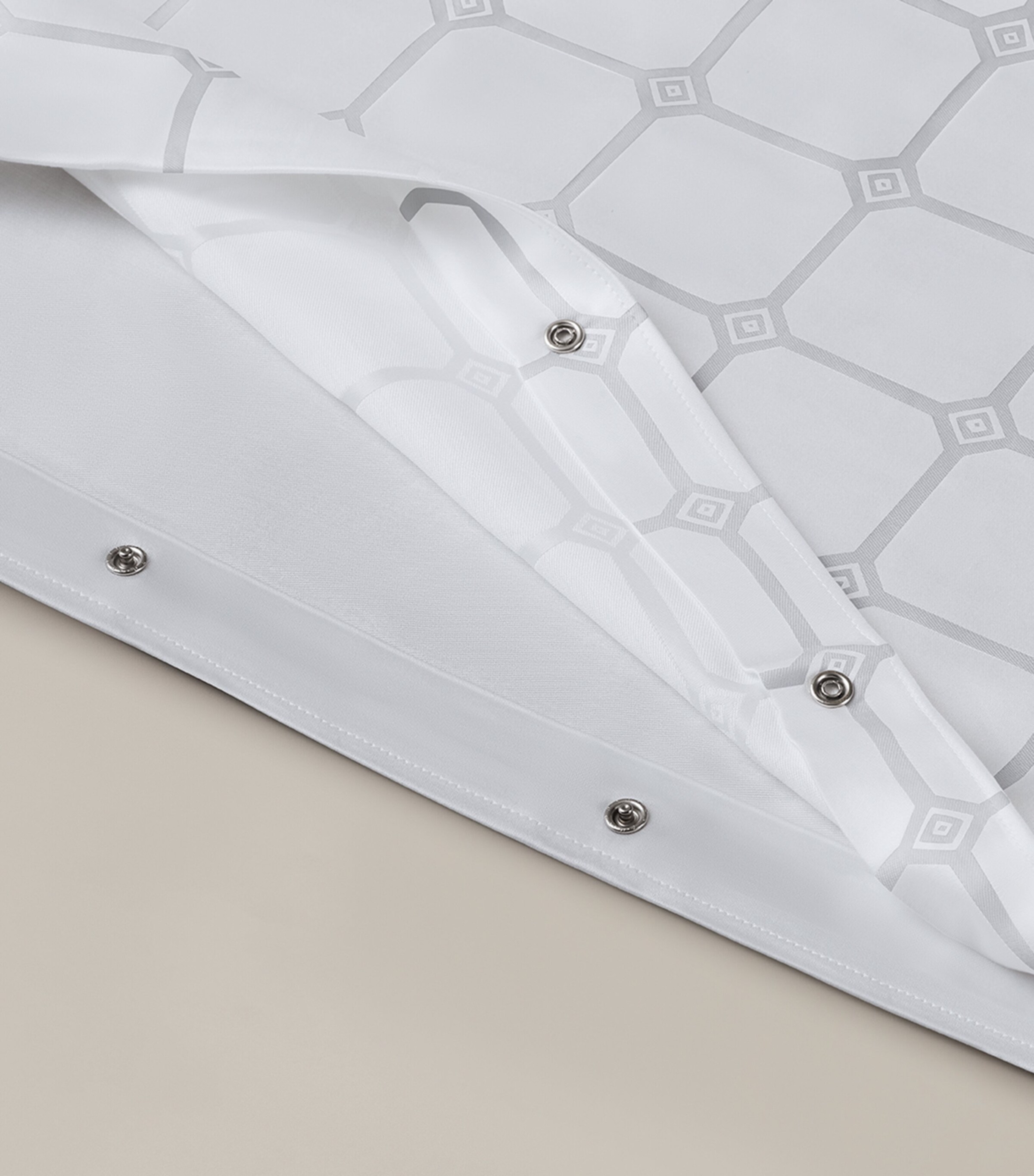 The Trellis King Jacquard Duvet Cover Set (230cm x 220cm) WHITE Image 8