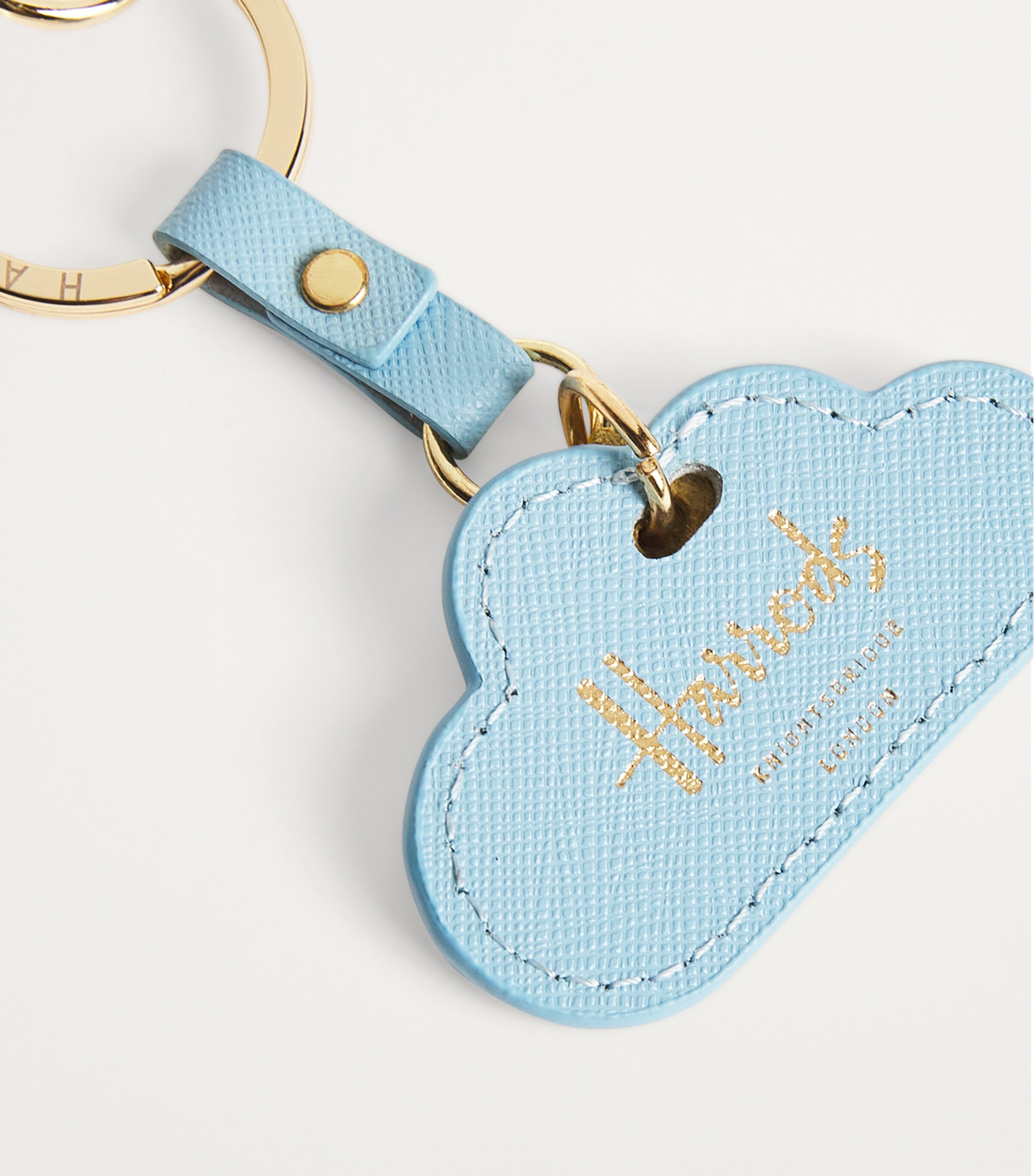 Harrods Leather Sun and Cloud Keyring Image 2