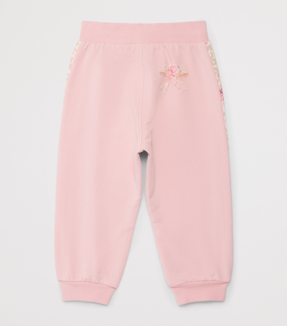 Monnalisa Stretch-Cotton Leopard Sweatpants (3-24 Months) Lotus Image 2