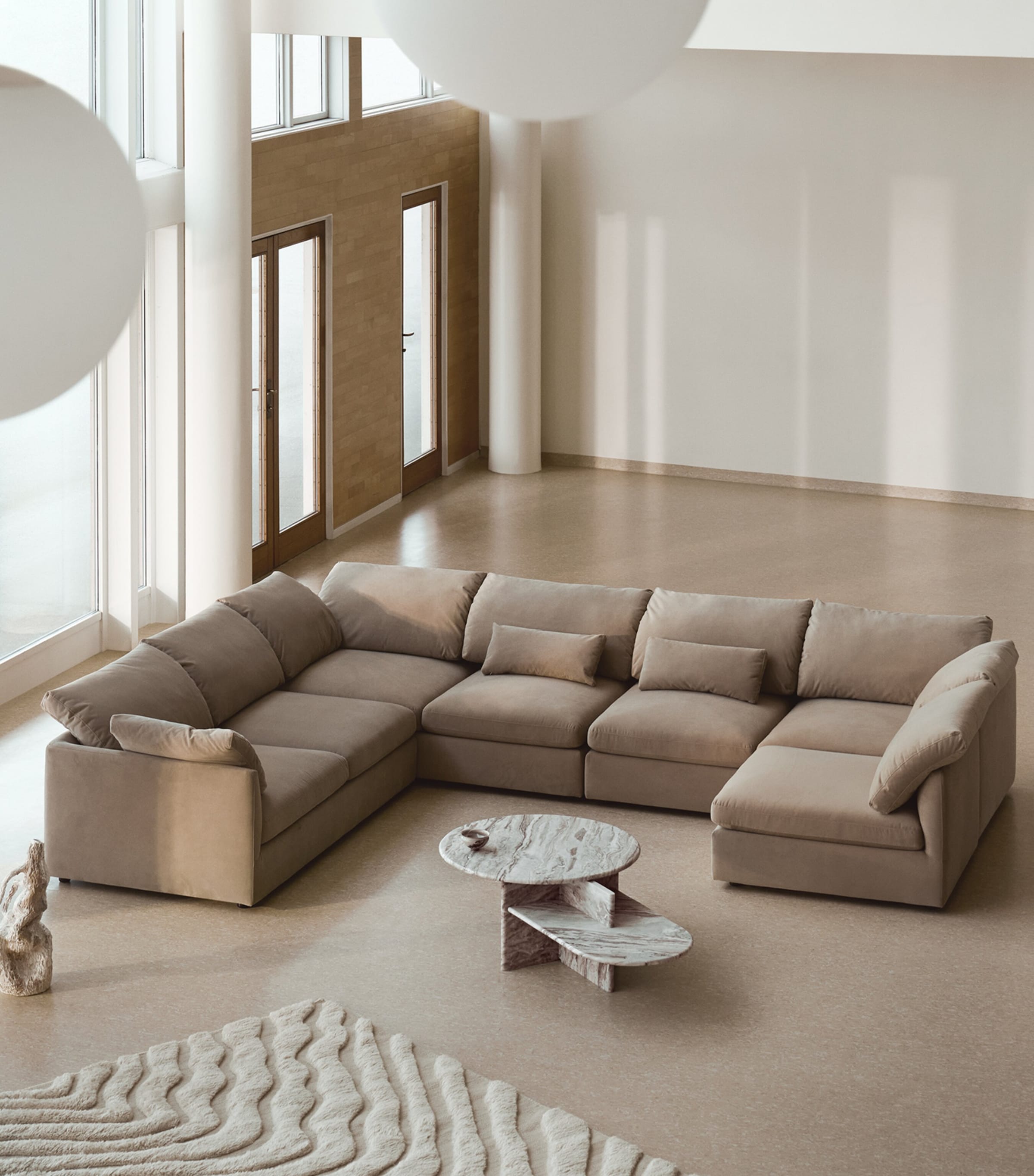 BoConcept Large Milano Corner Sofa Sand Image 5