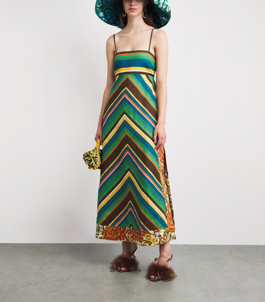 ALEMAIS Womens Linen Charlie Day Midi Dress Image 2