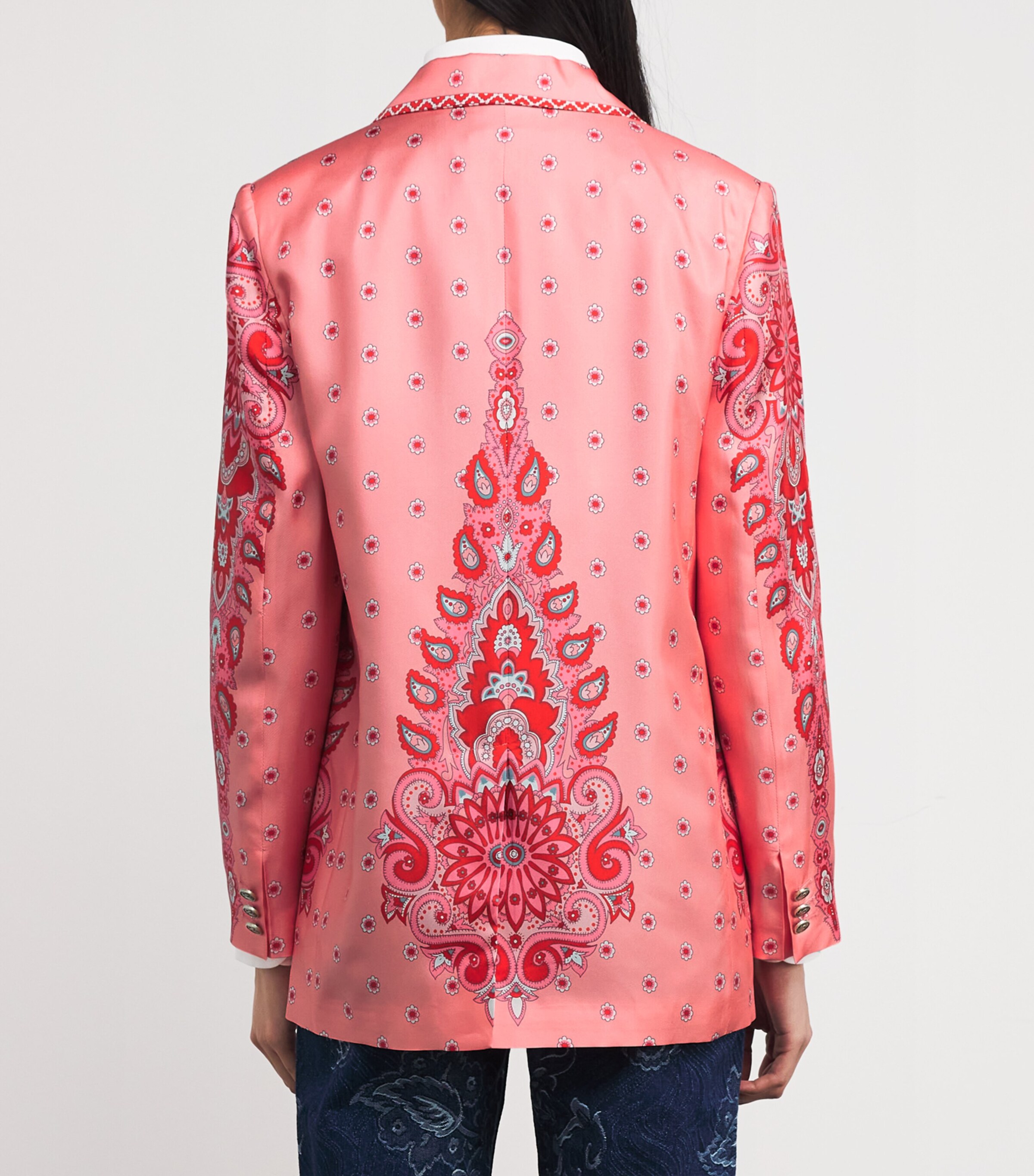 Etro Womens Silk Paisley Blazer Image 4