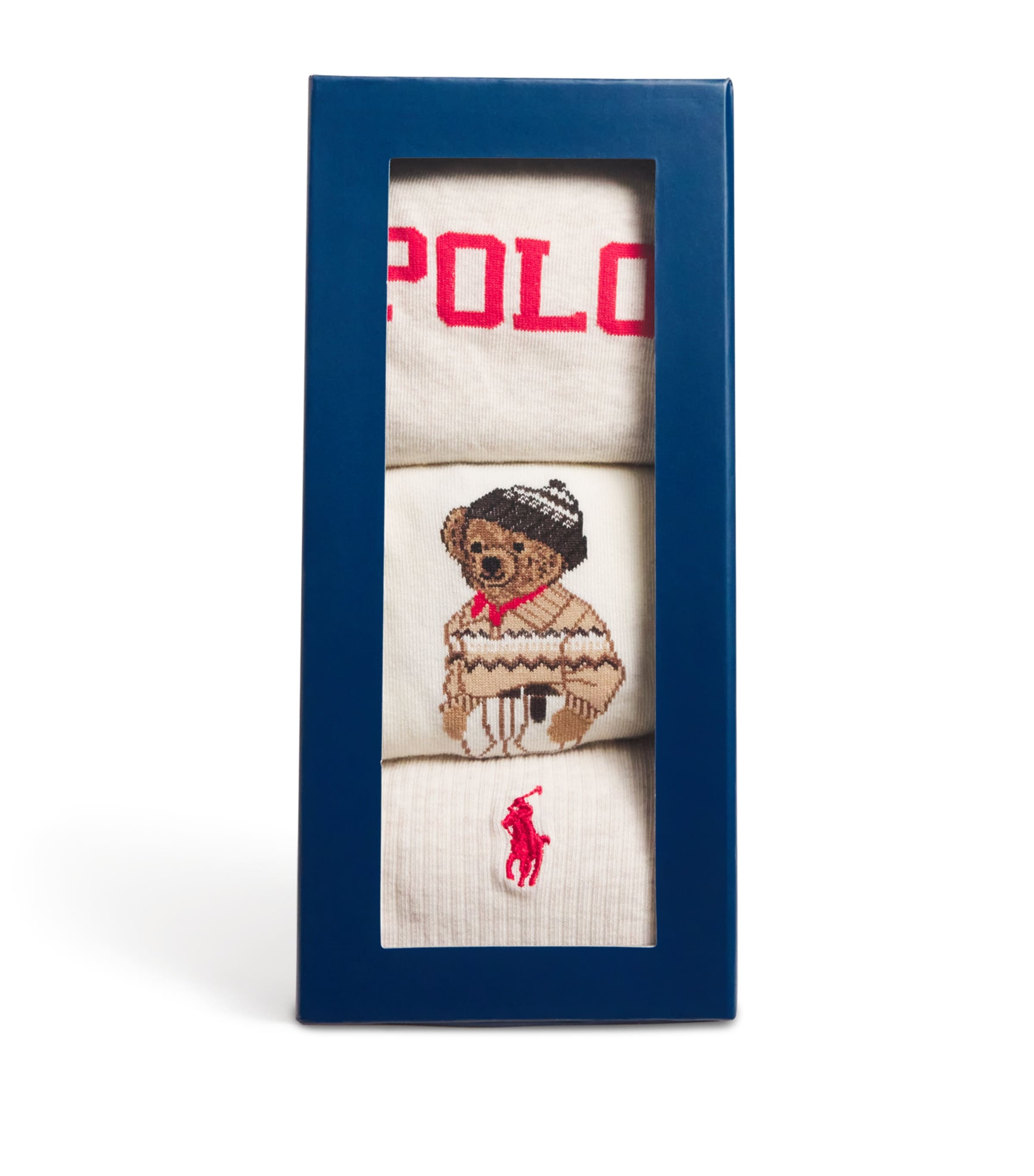 Polo Ralph Lauren Cotton-Blend Polo Bear Socks (Pack of 3)
