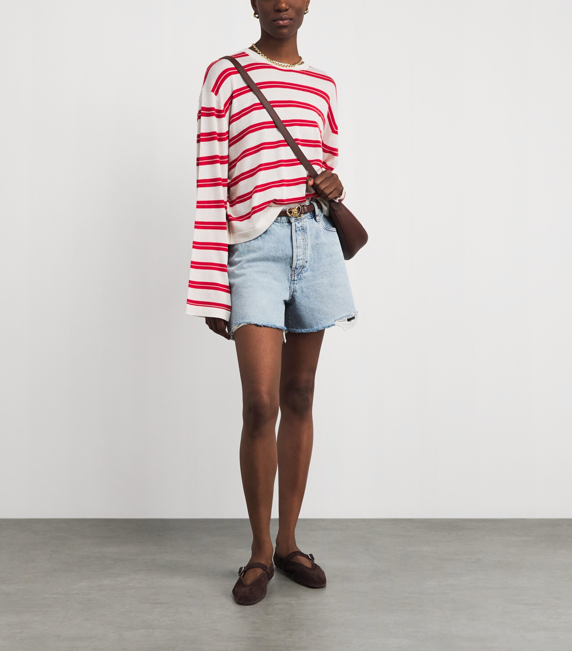 FRAME Womens The Everyday Denim Shorts Swindle Image 2