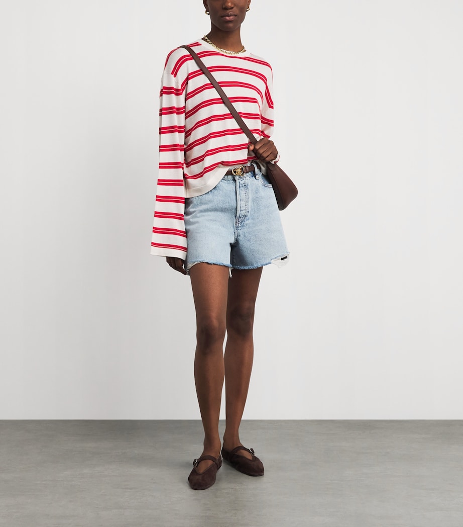 FRAME Womens The Everyday Denim Shorts Swindle Image 2