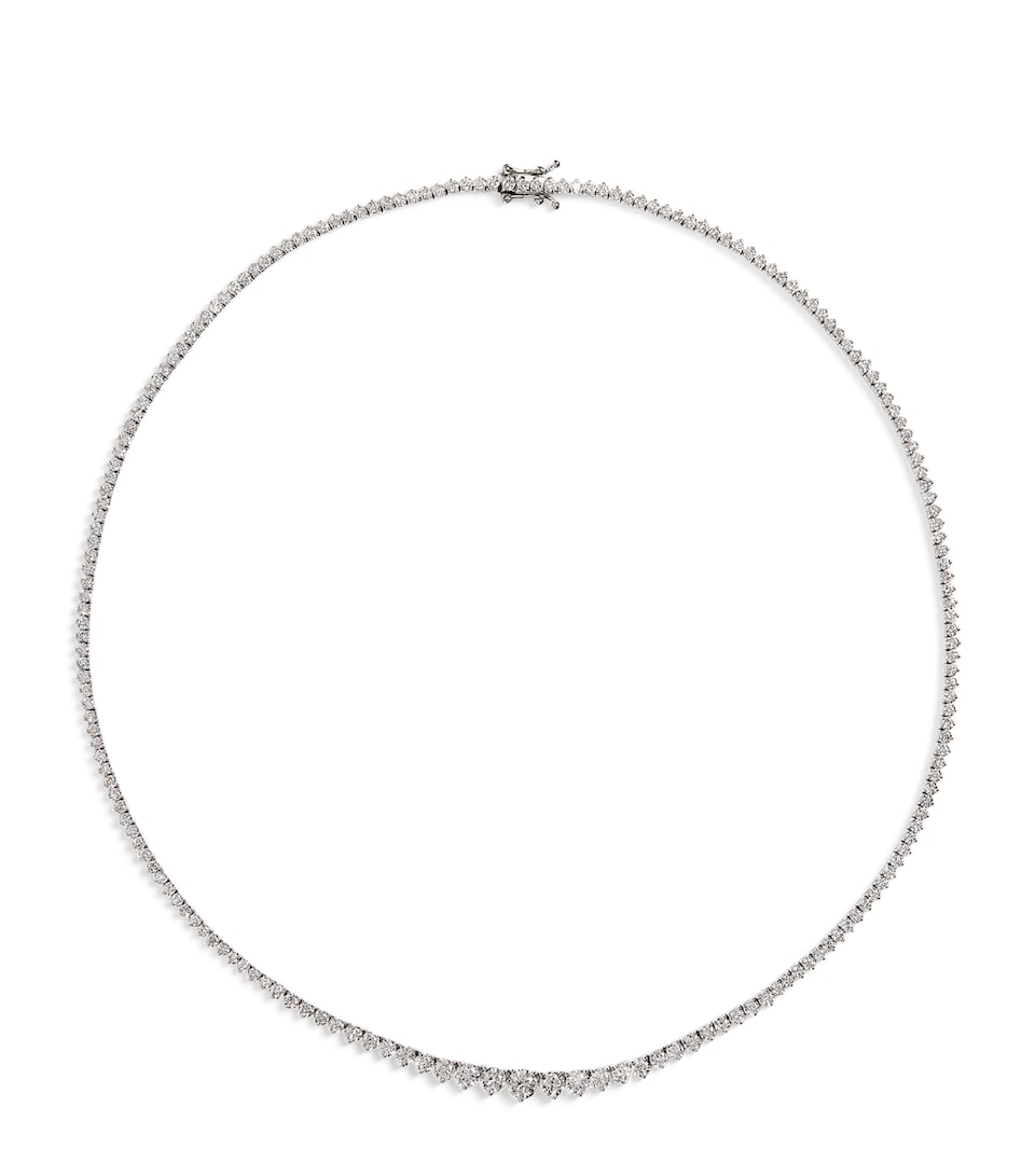 White Gold and Diamond Graduated Tennis Necklace (7.50ct)