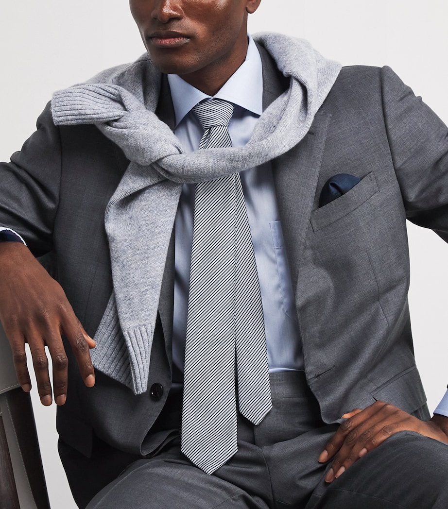 Silk-Blend Stripe Tie F9026 Image 2