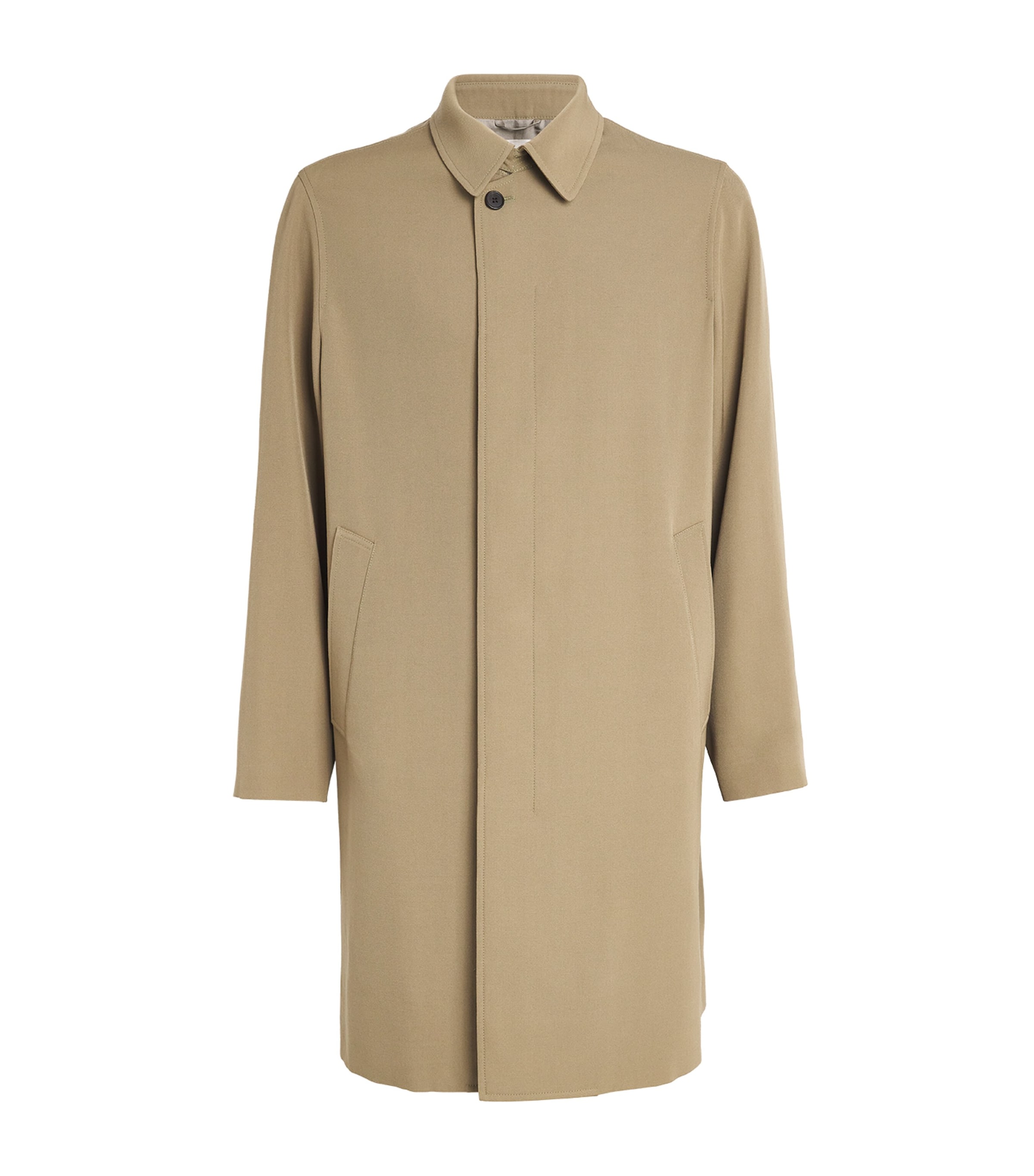 Shop The Row Wallace Wool Gabardine Car Coat In Green