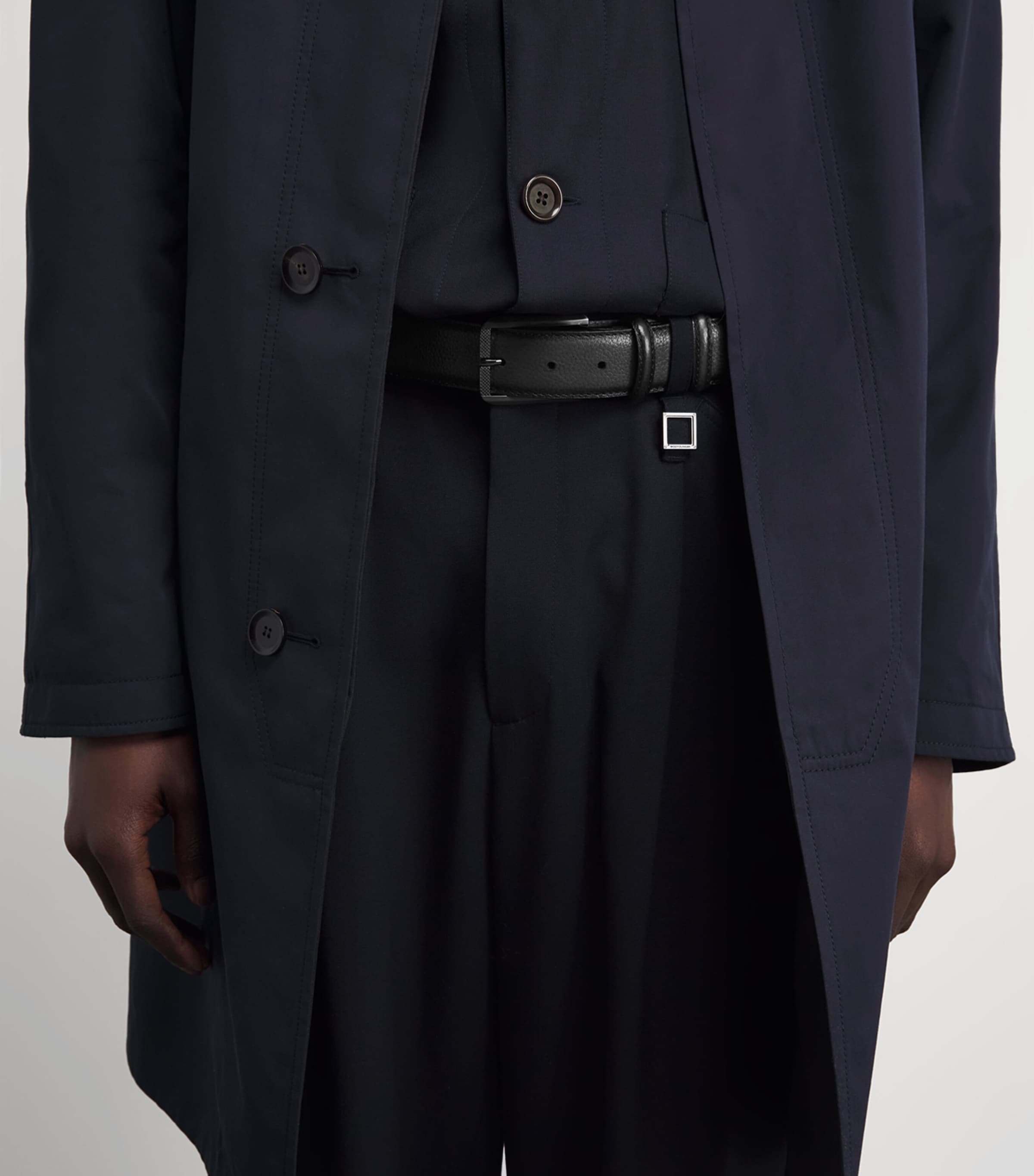 Elliot Rhodes Ostrich Leather Belt Black Image 2