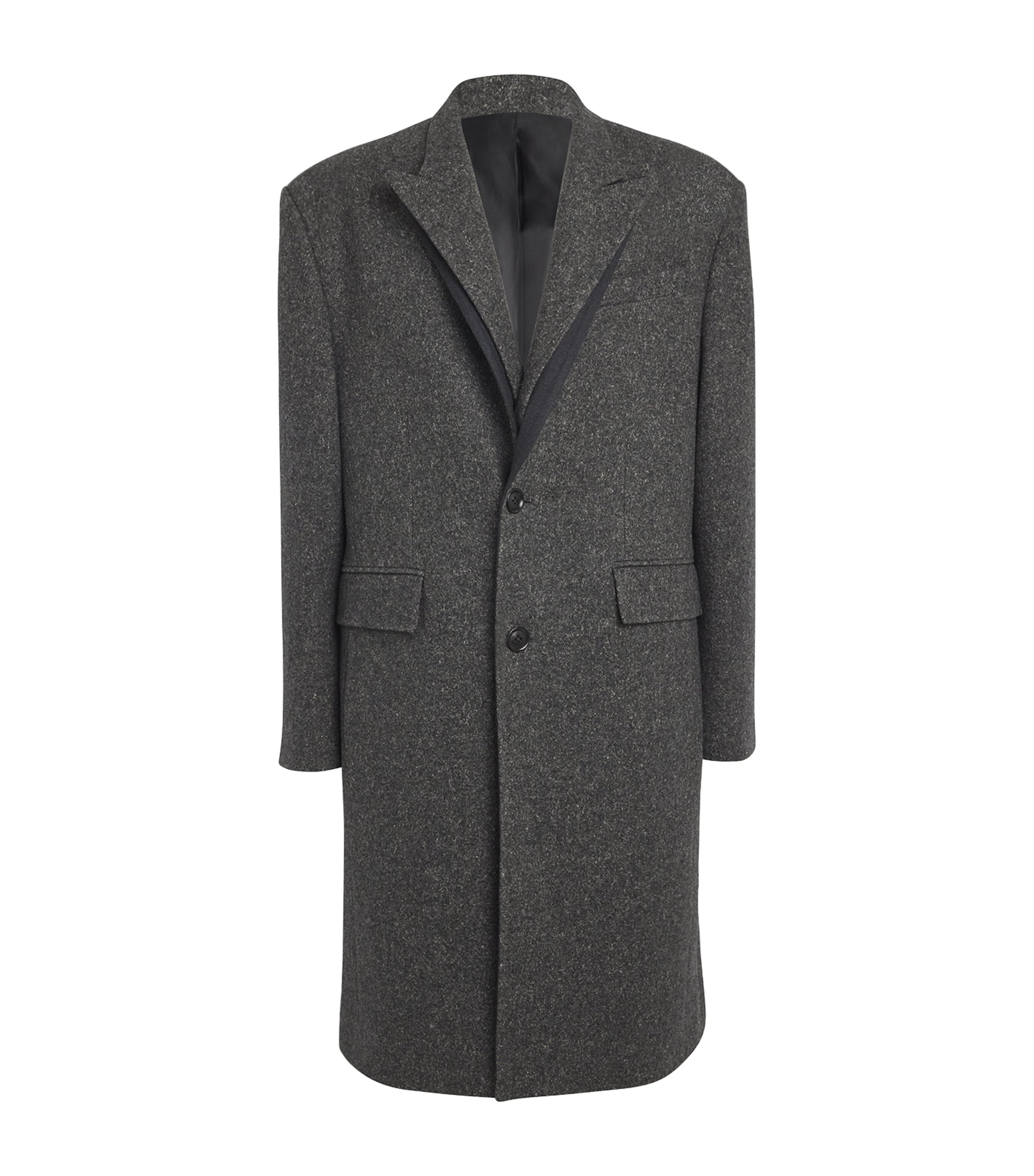 Juunj Gray Double-breasted Coat In 3 Grey