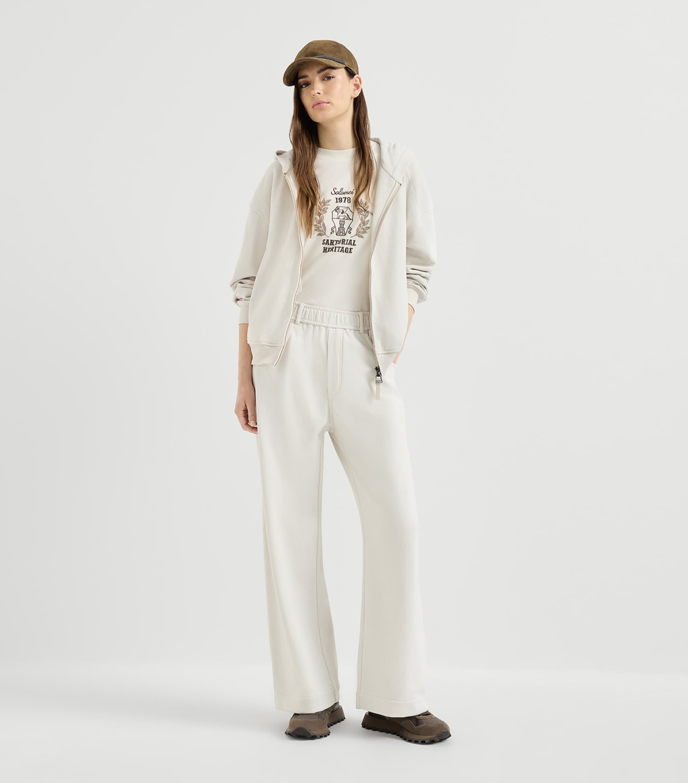 Brunello Cucinelli Womens Cotton Zip-Up Hoodie Image 3