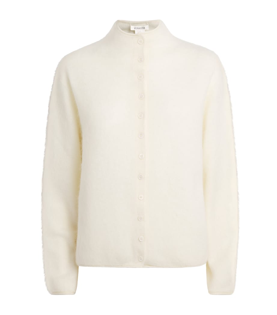 Voranida Womens Wool-Cashmere Maris Cardigan Ecru Image 1