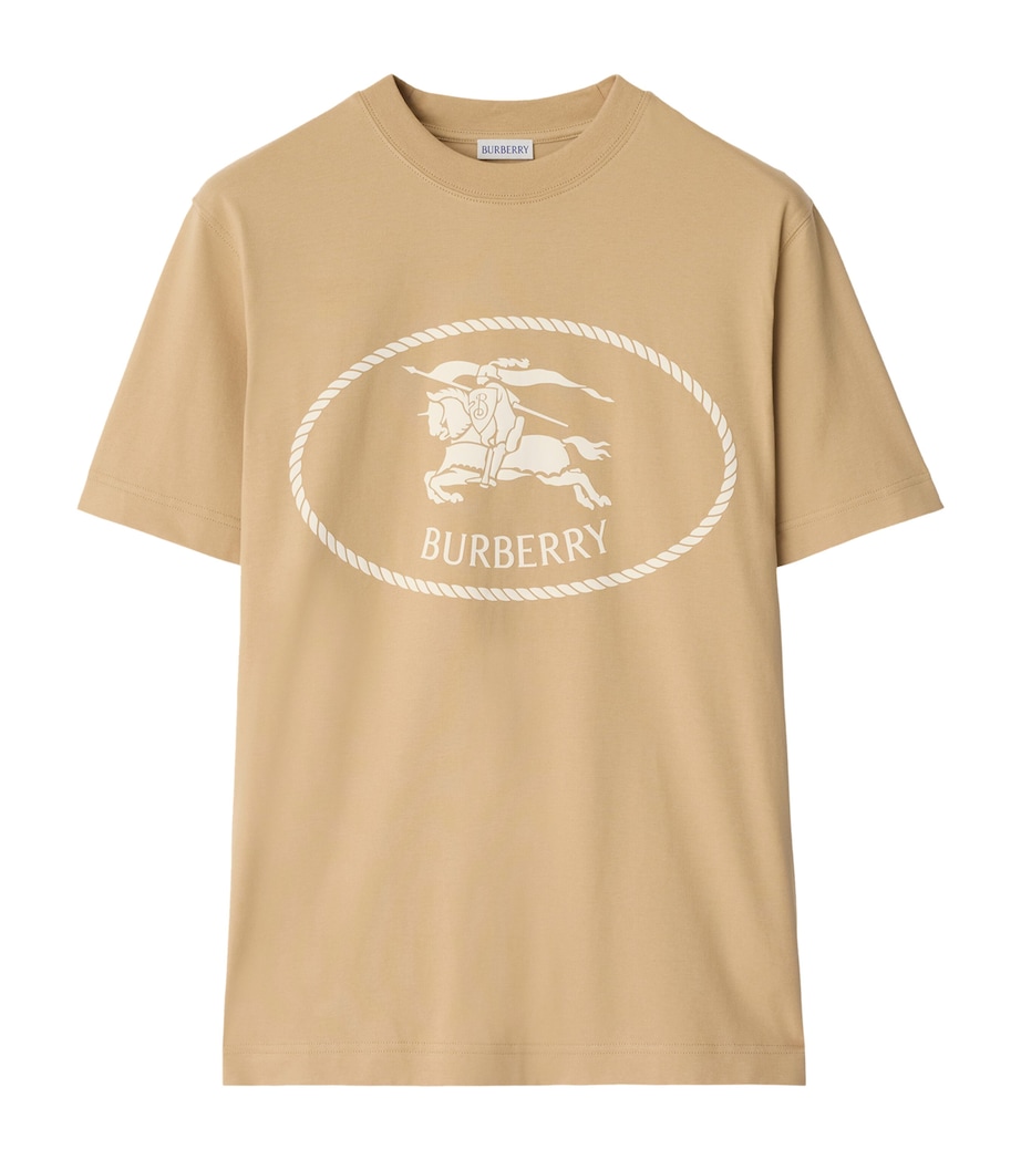 Cotton Knight Stamp T-Shirt FLAX Image 1