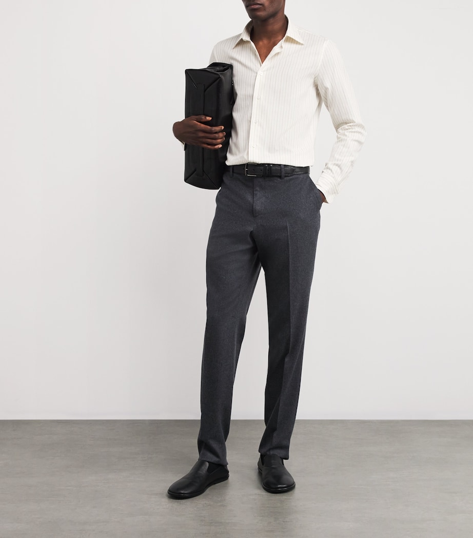 Cotton-Wool Stripe Shirt 120BE Image 2