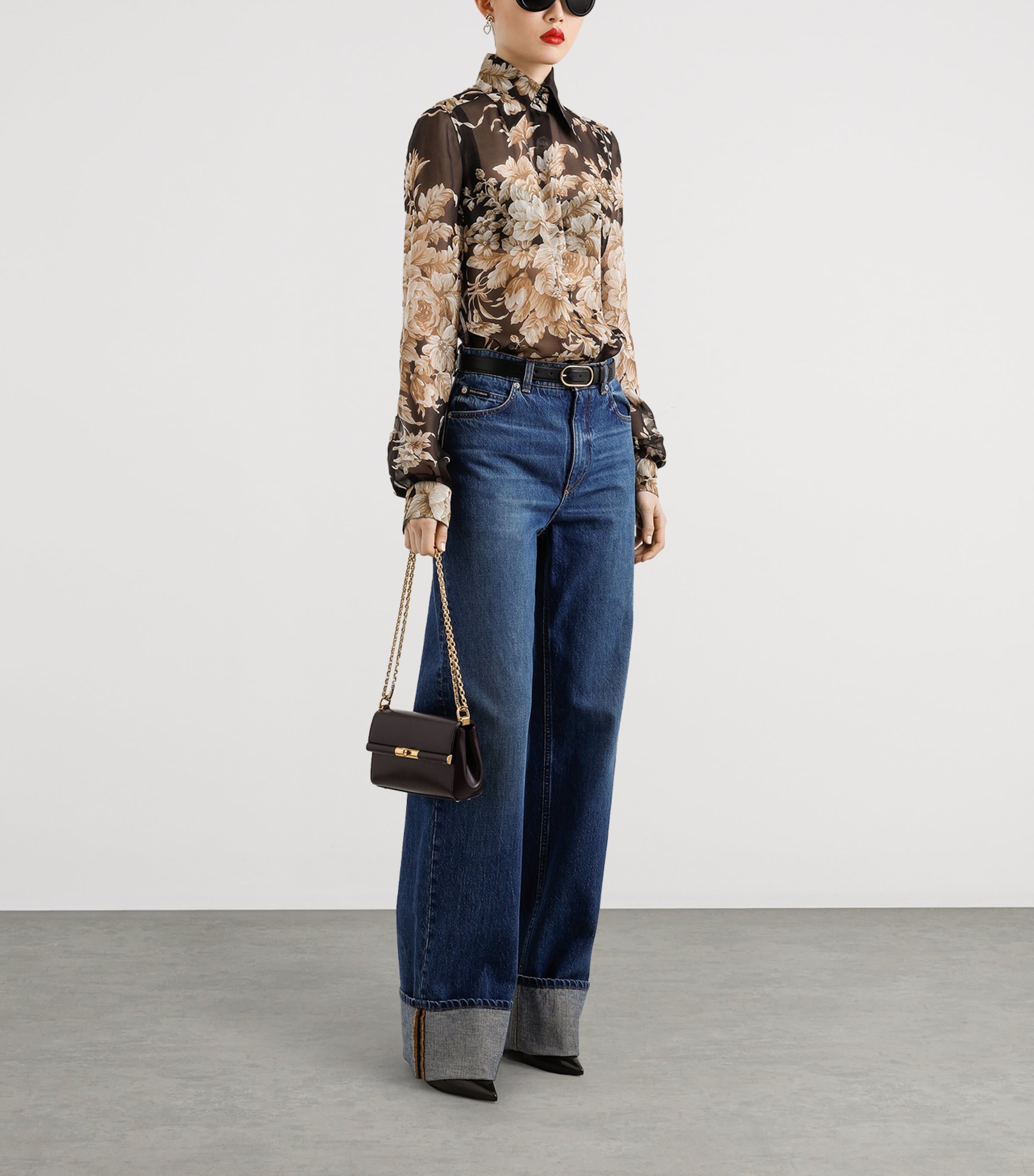 Cuffed High-Rise Jeans COMBINED COLOUR Image 2