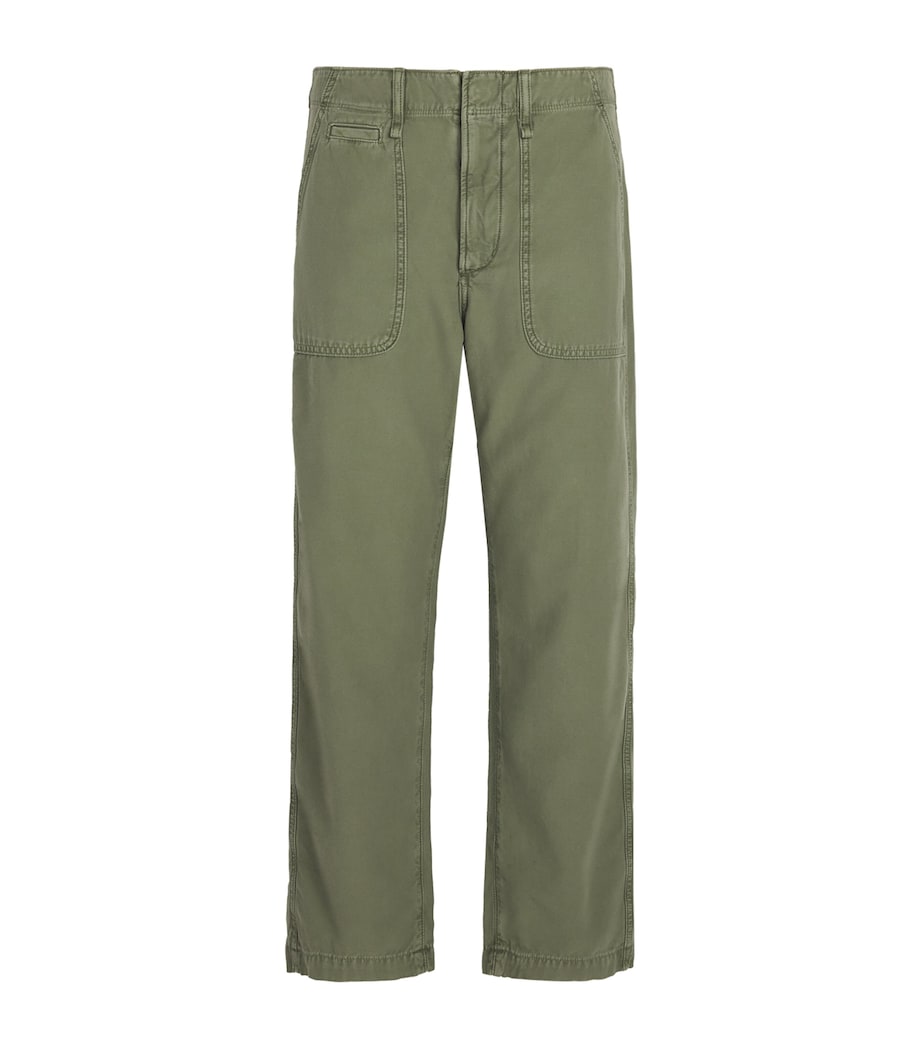 Citizens of Humanity Womens Cotton Winslow Utility Trousers Surplus Med Dk Green Image 1