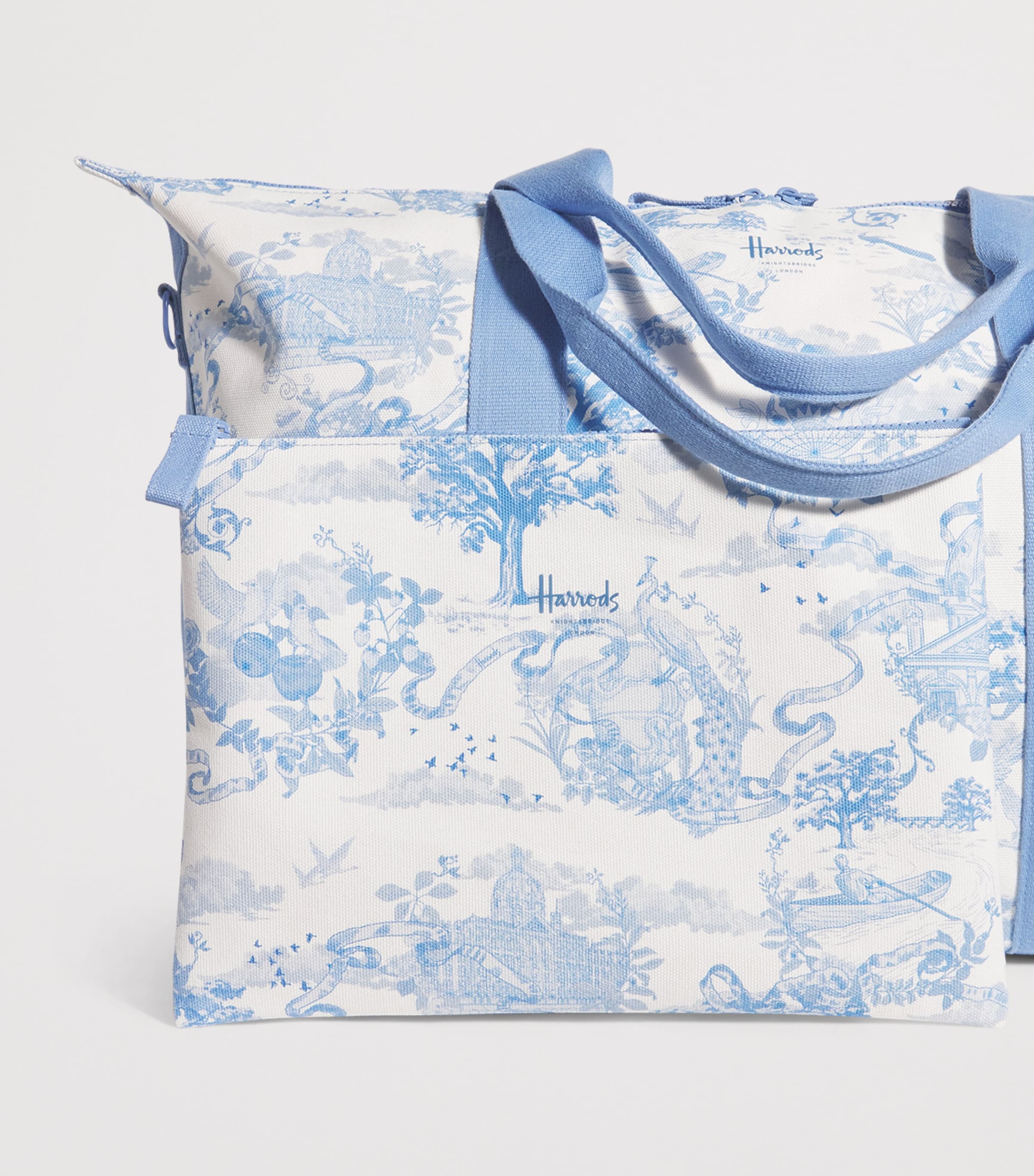 Toile Overnight Packable Bag and Pouch Set BLUE Image 3