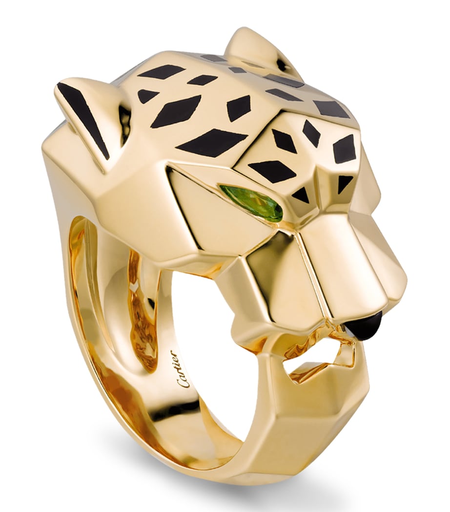 Yellow Gold, Tsavorite and Onyx Panthère de Cartier Ring MULTI Image 1