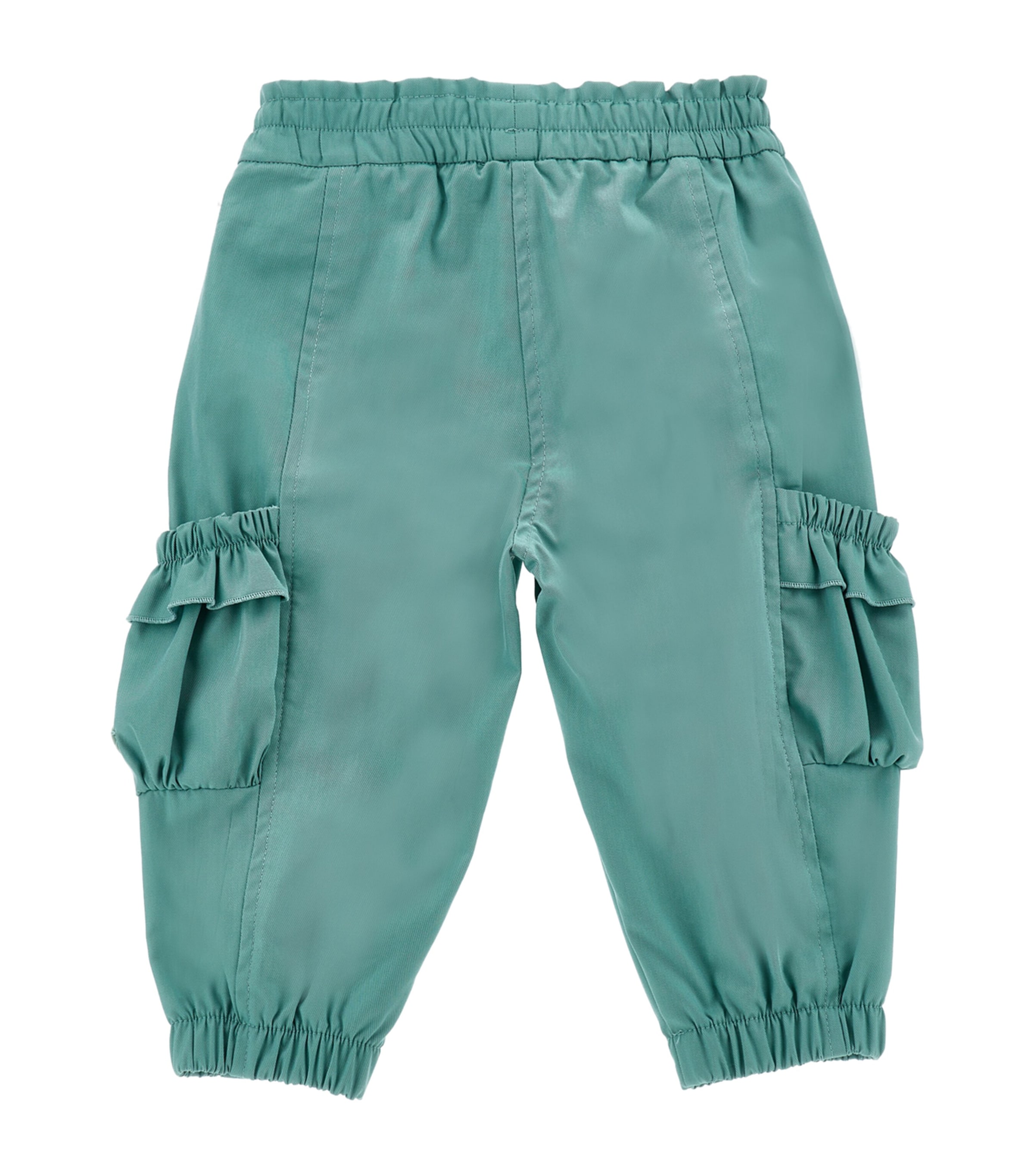 Cotton-Blend Frilled Sweatpants (3-36 Months) VERDE SALVIA Image 2