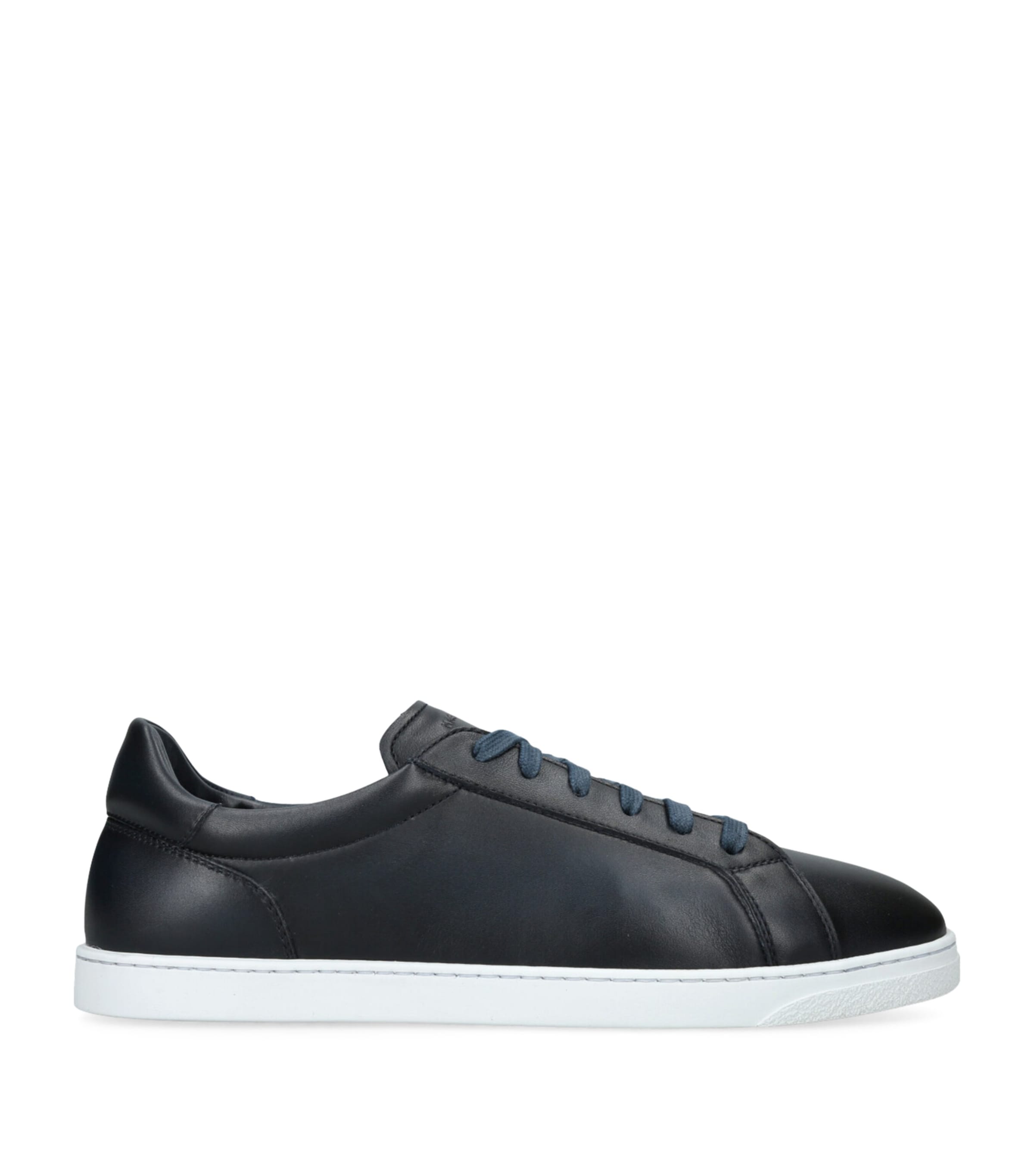 Leather Low-Top Sneakers NAVY Image 1