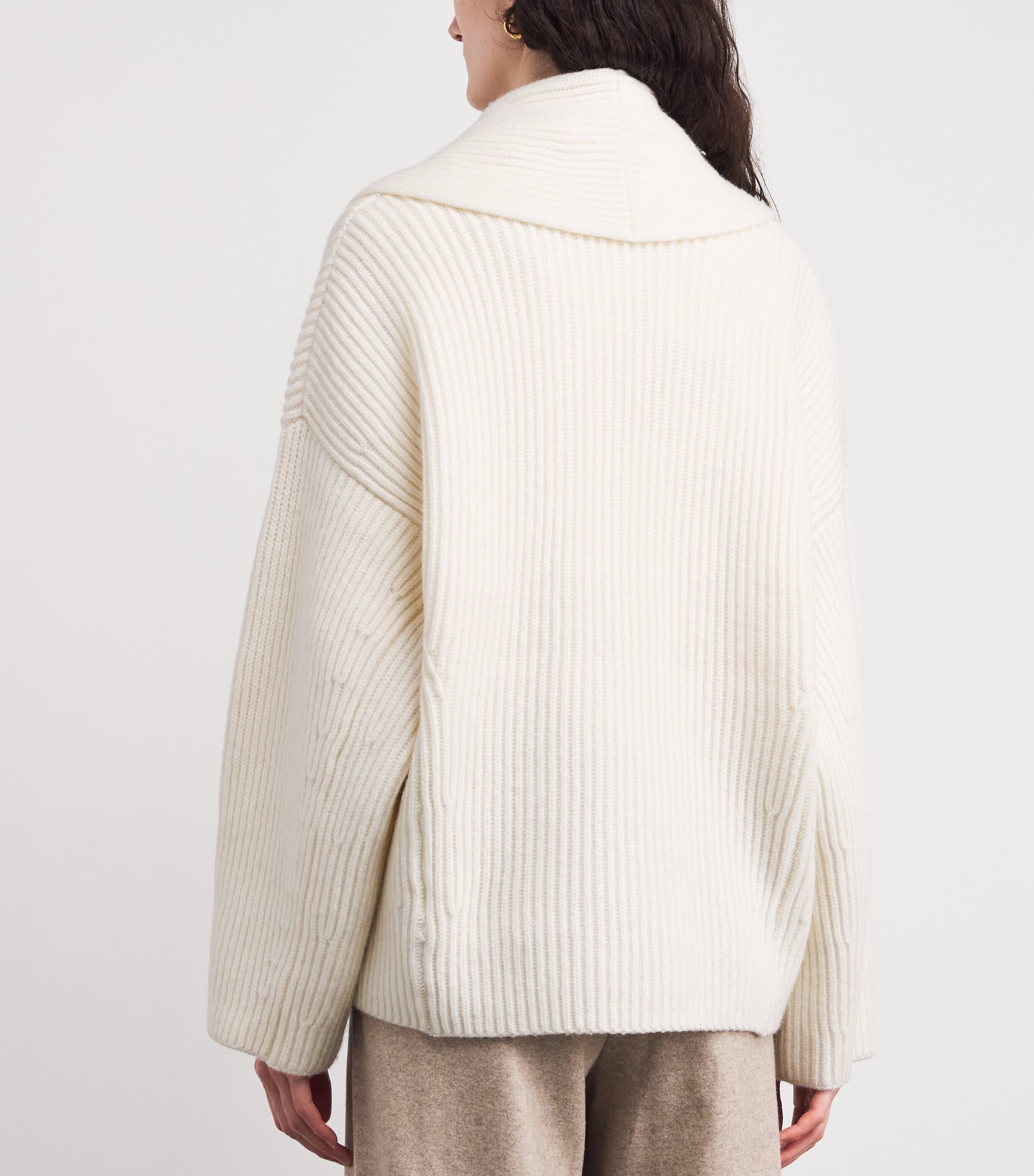 Wool-Blend Sweater Coat 101OWH Image 4