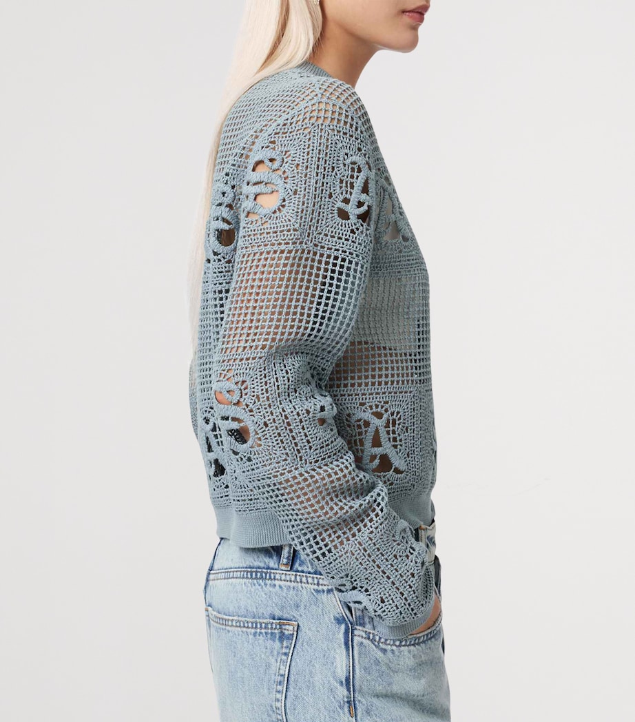 AllSaints Womens Organic Cotton Kyra Cardigan Quarry Blue Image 3