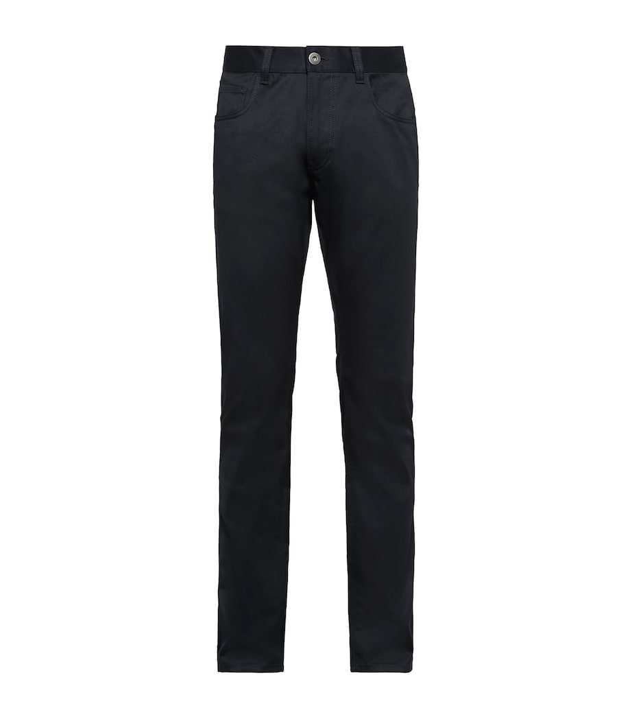 Stretch-Drill Tapered Jeans F0557 Image 1