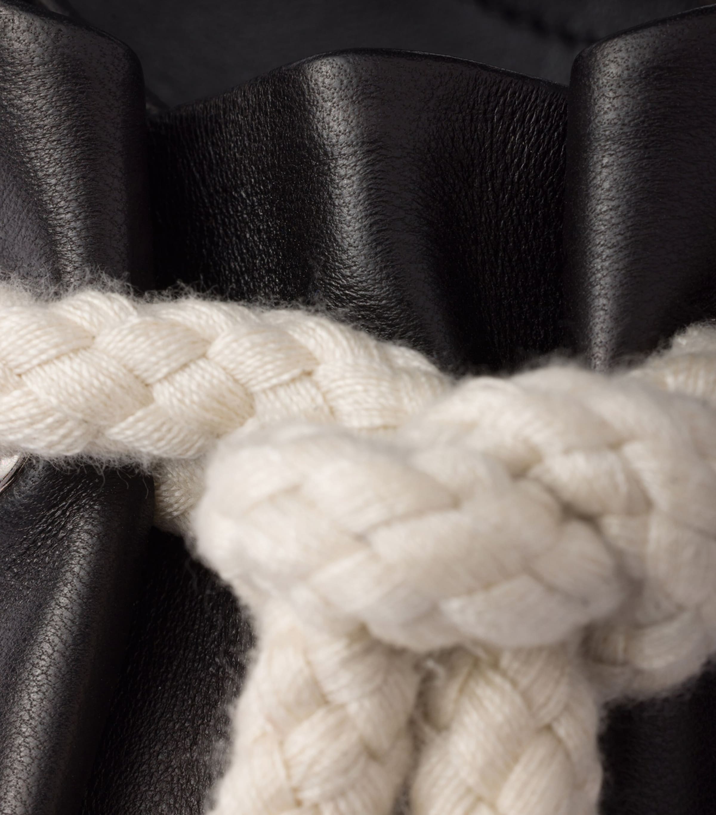 Nappa Leather Cord-Detail Heeled Mules F0X2Z Image 6