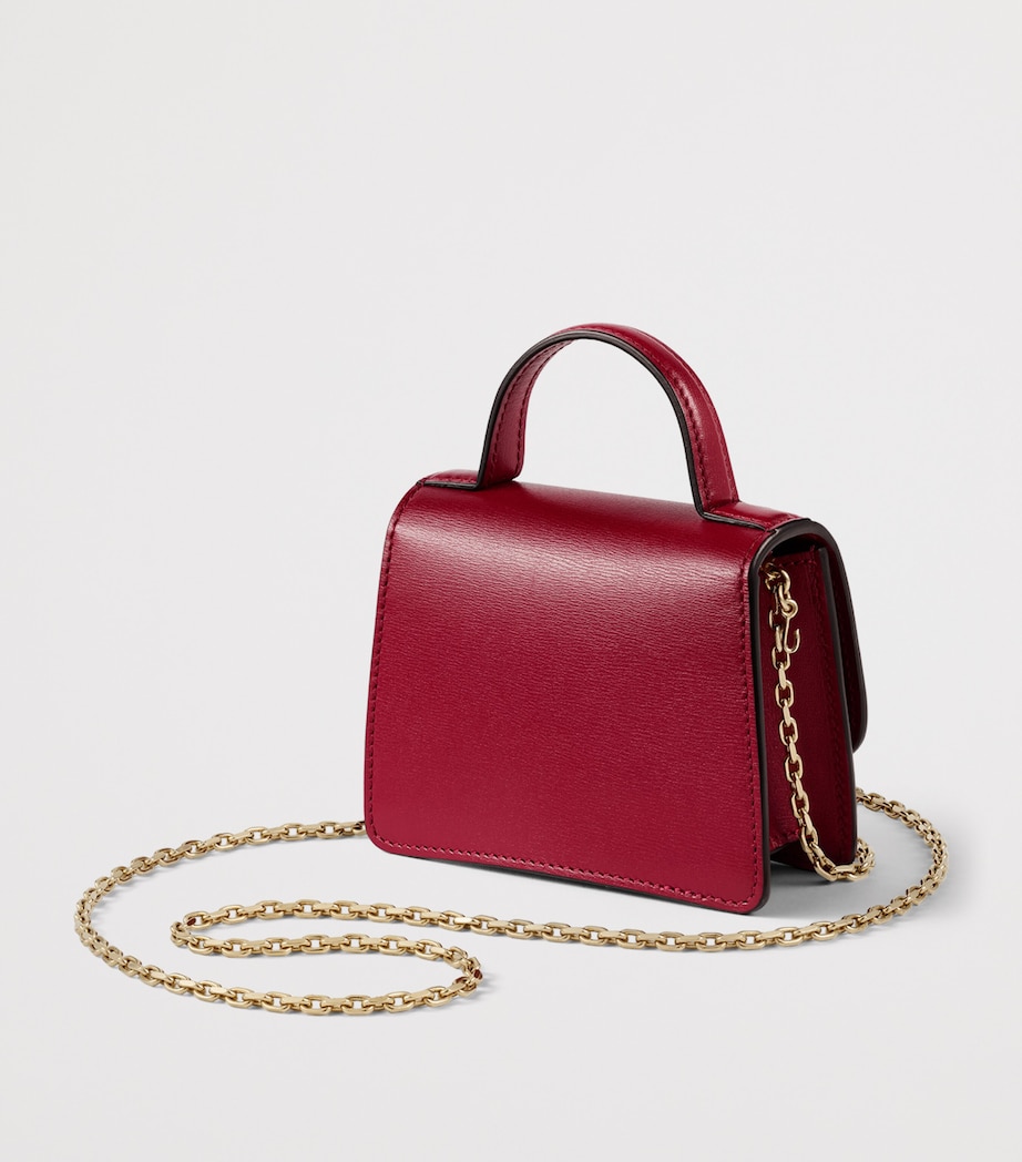Cartier Micro Leather Panthère de Cartier Top-Handle Bag Cherry Red Image 4