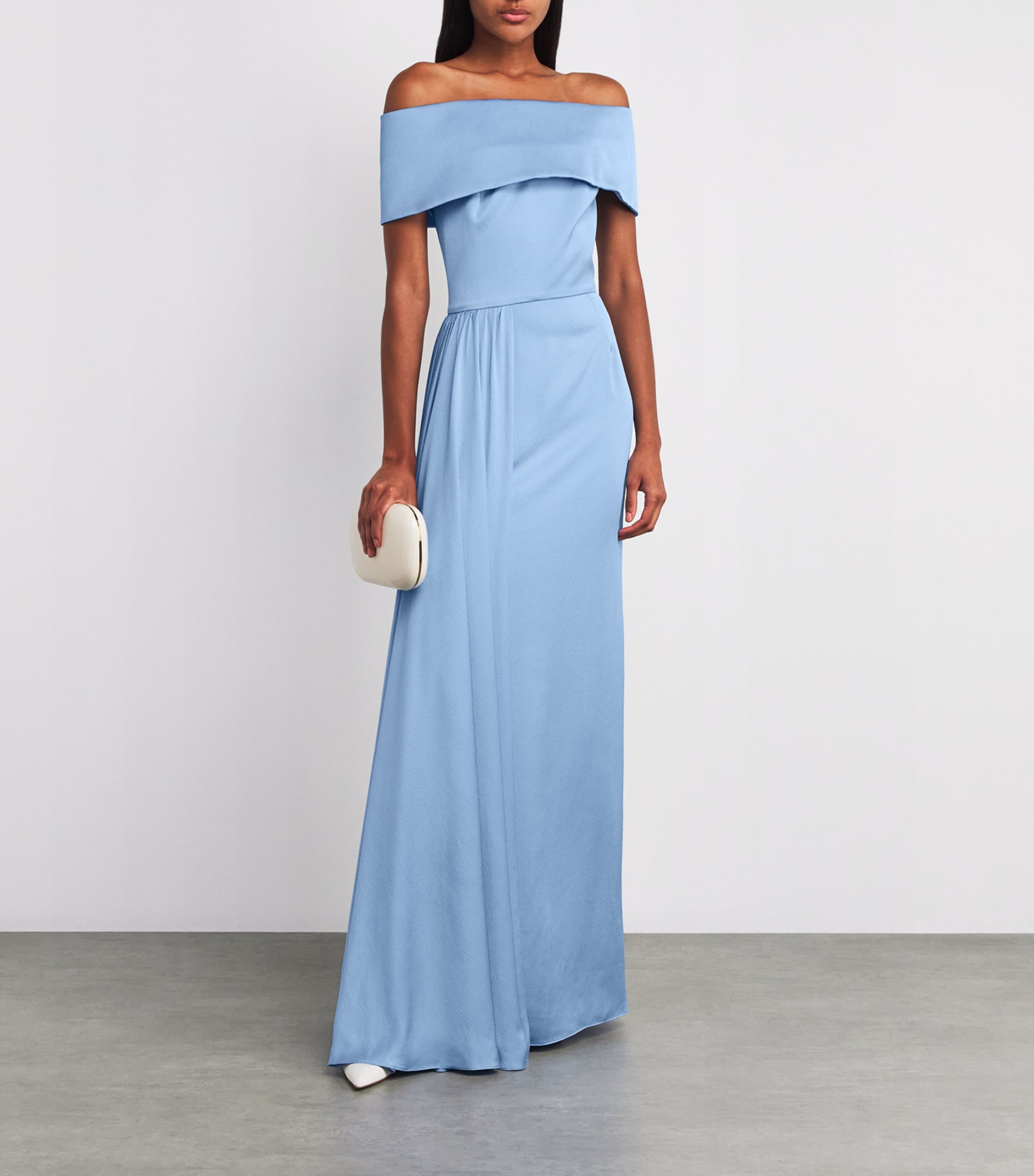 Charmeuse Off-The-Shoulder Philomena Gown CEL Image 2
