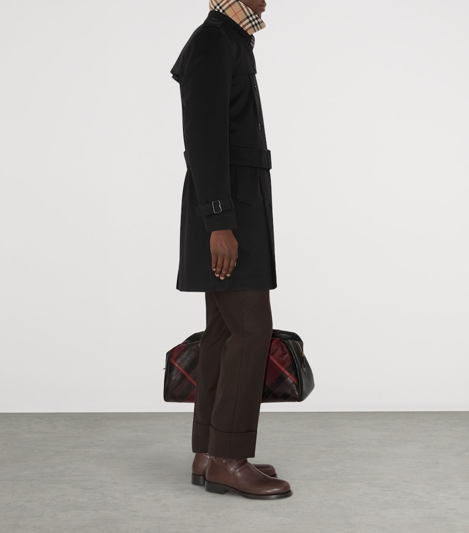 Cashmere Mid-Length Trench Coat BLACK Image 4