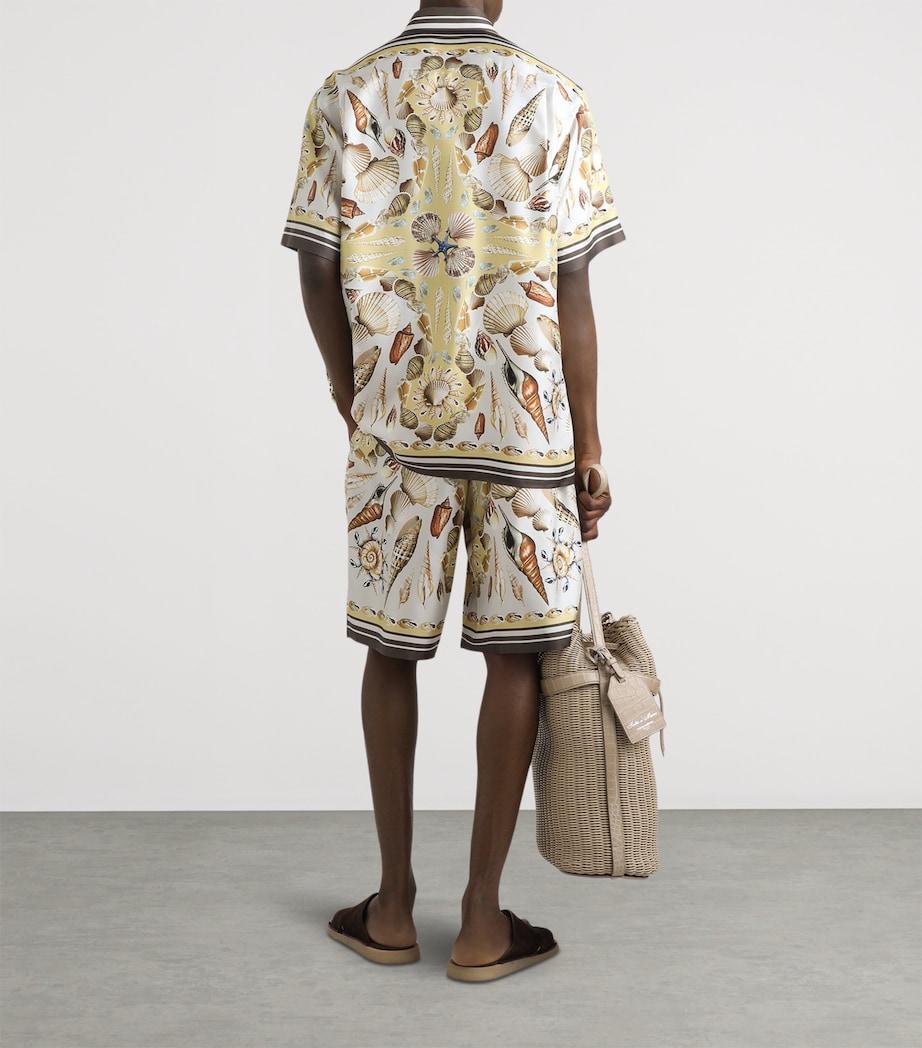 Silk Shell Print Shorts HG5PL-CONCHIGLI Image 2