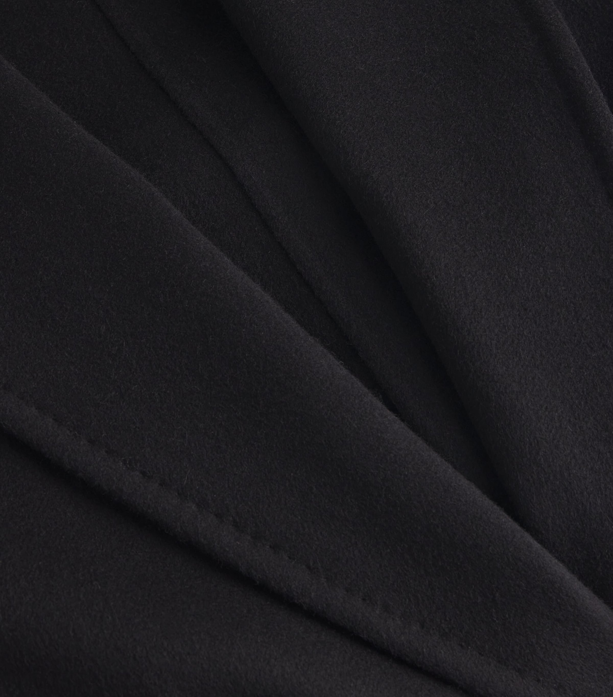 Cashmere-Wool Wrap Coat BLACK Image 5