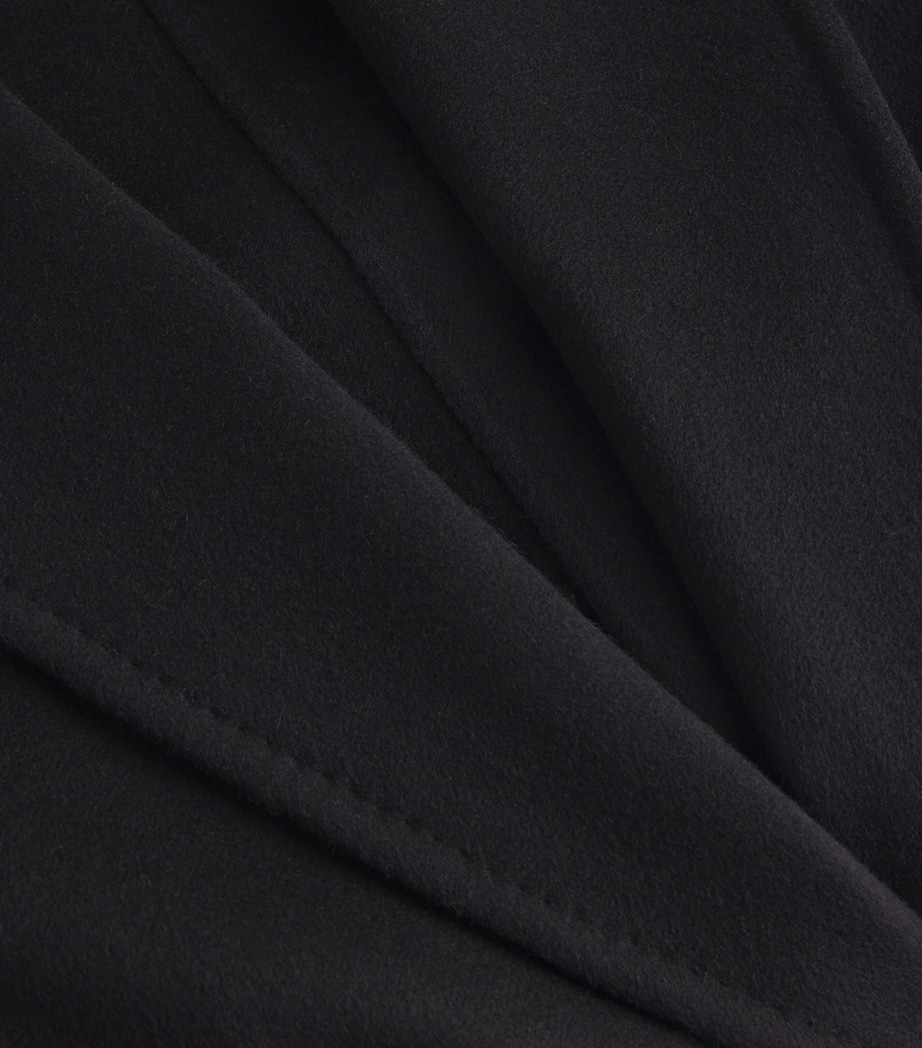 Cashmere-Wool Wrap Coat BLACK Image 5