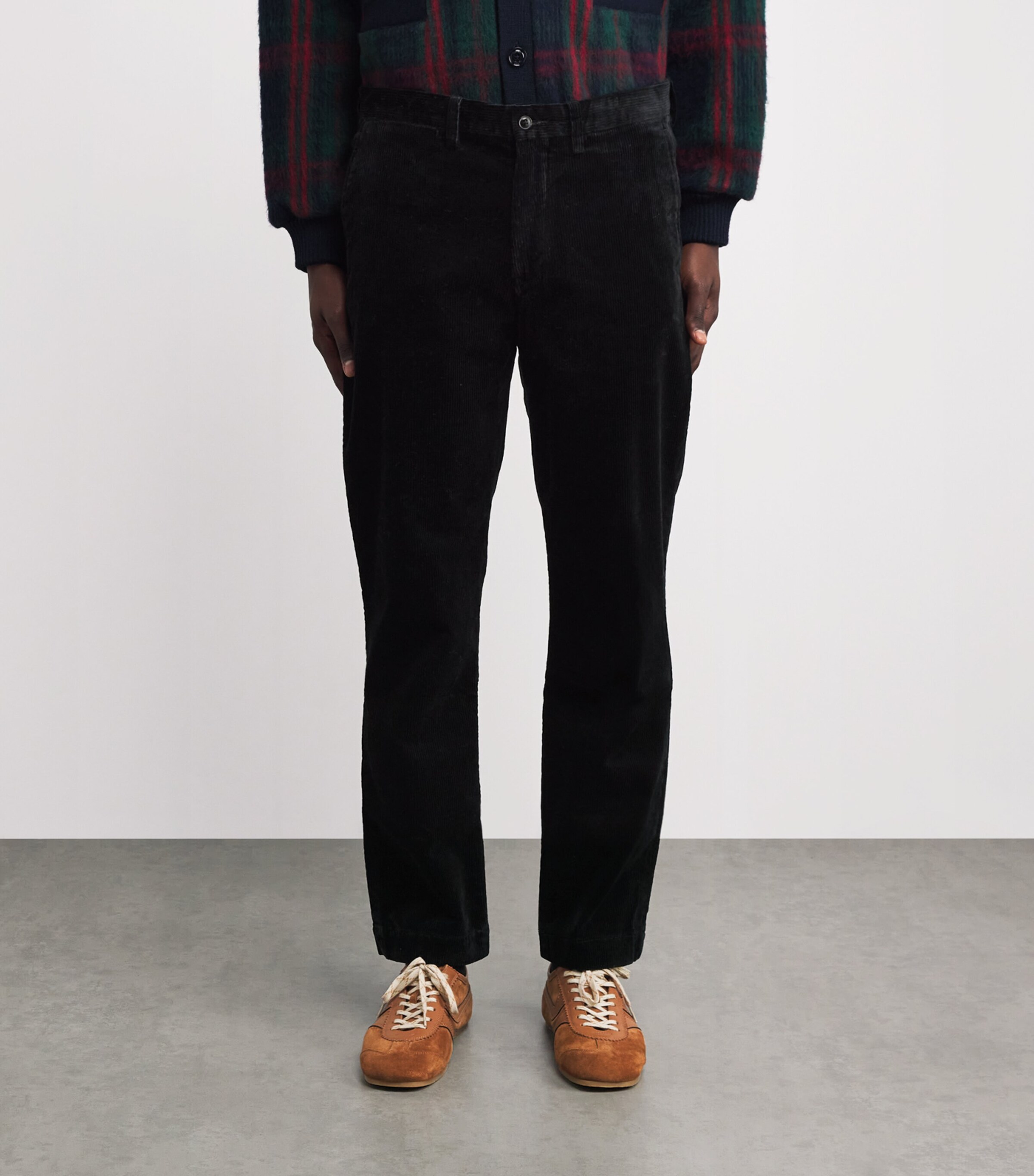 Cotton-Blend Corduroy Trousers BLACK Image 3