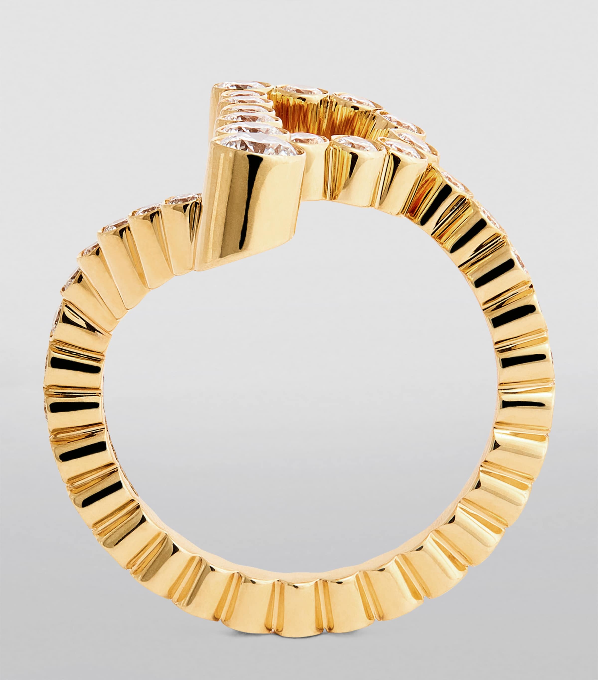 Yellow Gold and Diamond Ensemble ‘P’ Ring YELLOW GOLD Image 2