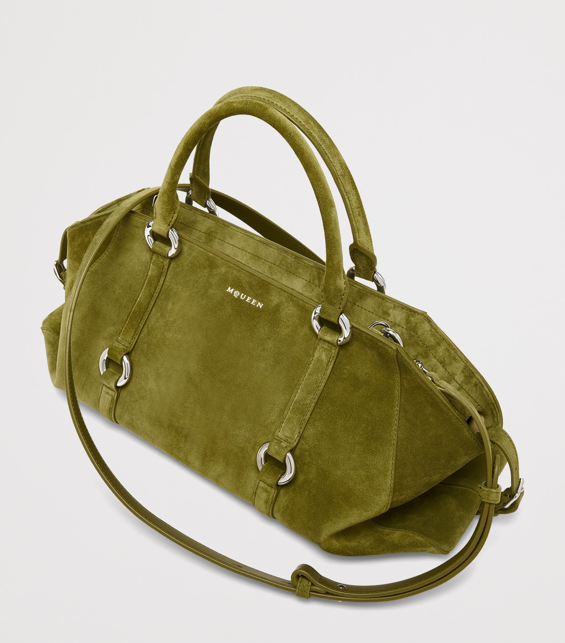 Suede Farringdon Top-Handle Bag 3311 Image 5