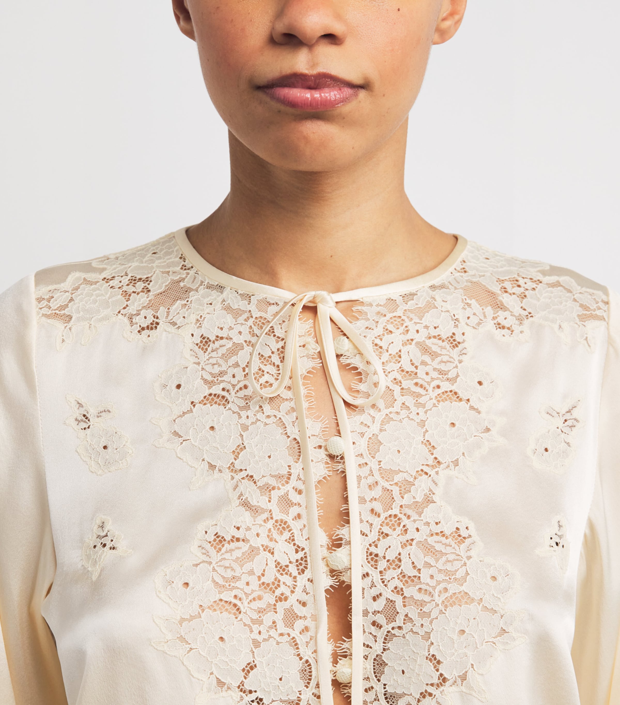 DÔEN Ivory Silk Satin Lucine Top | Harrods UK