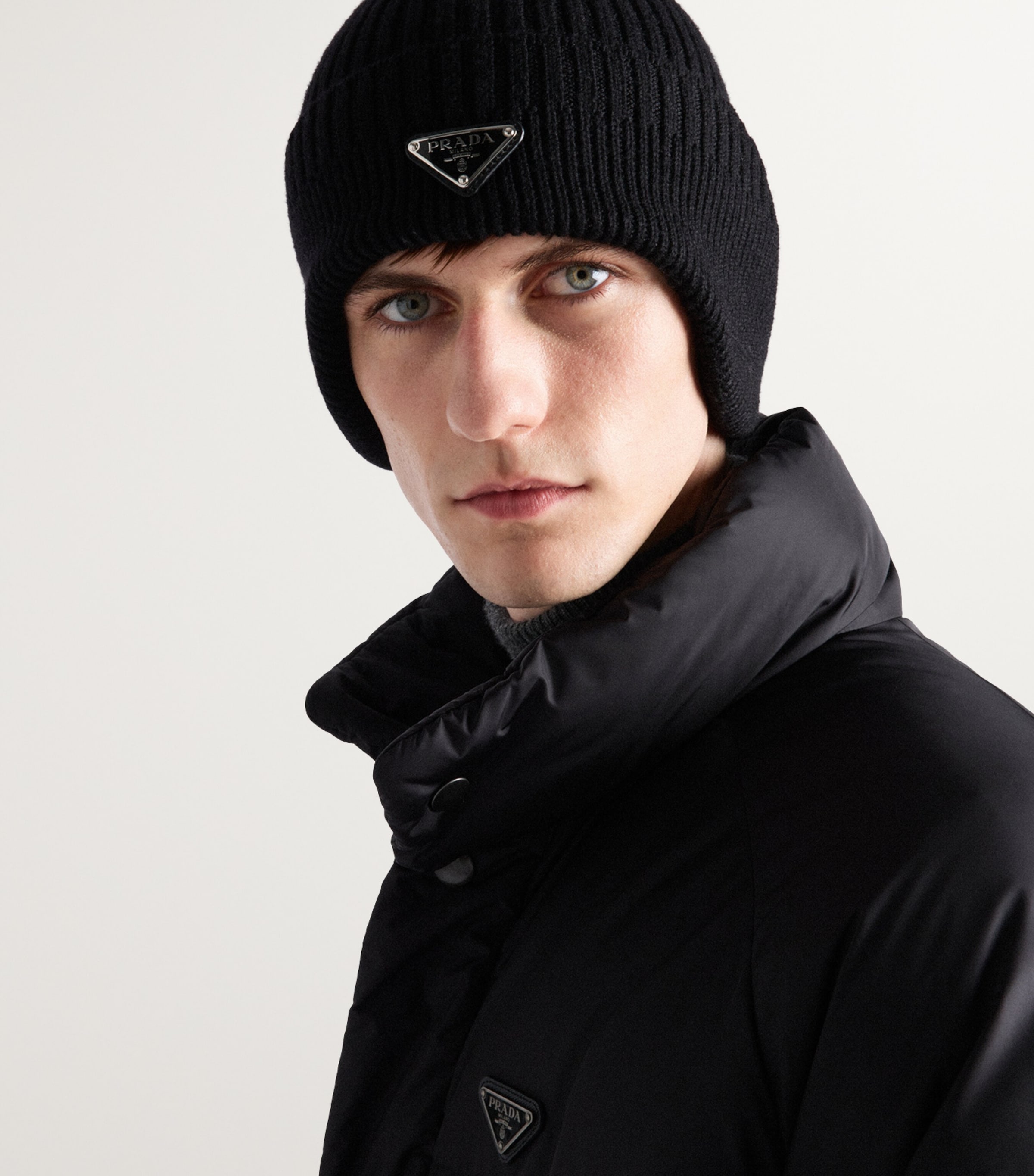 Prada black beanie hotsell