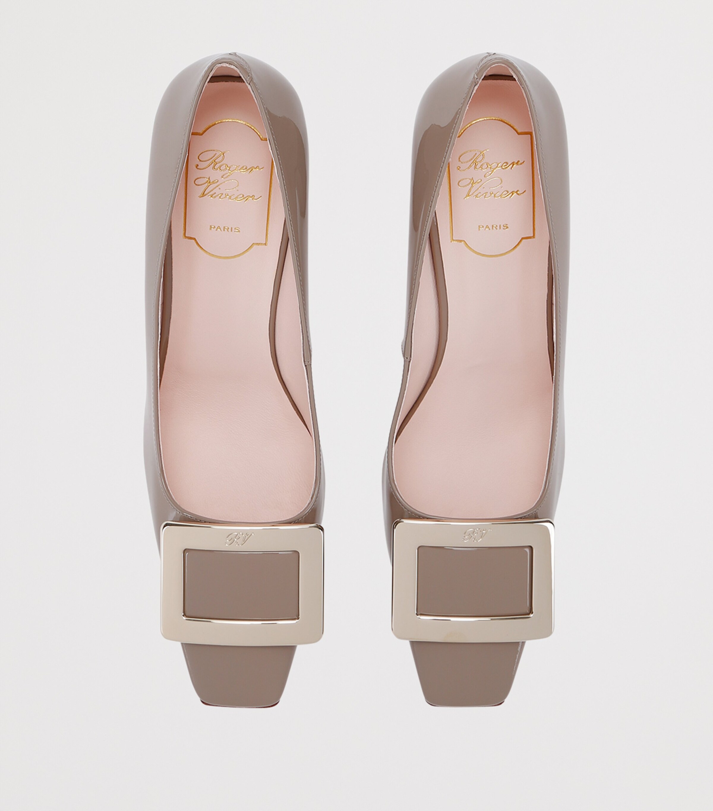 Patent Leather Belle Vivier Pumps 75 BROWN Image 4